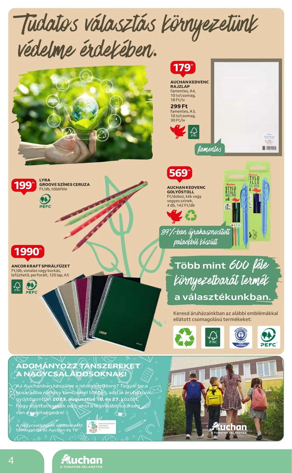 Auchan akciós újság Iskolakezdés 07.27–08.09 – 4. oldal
