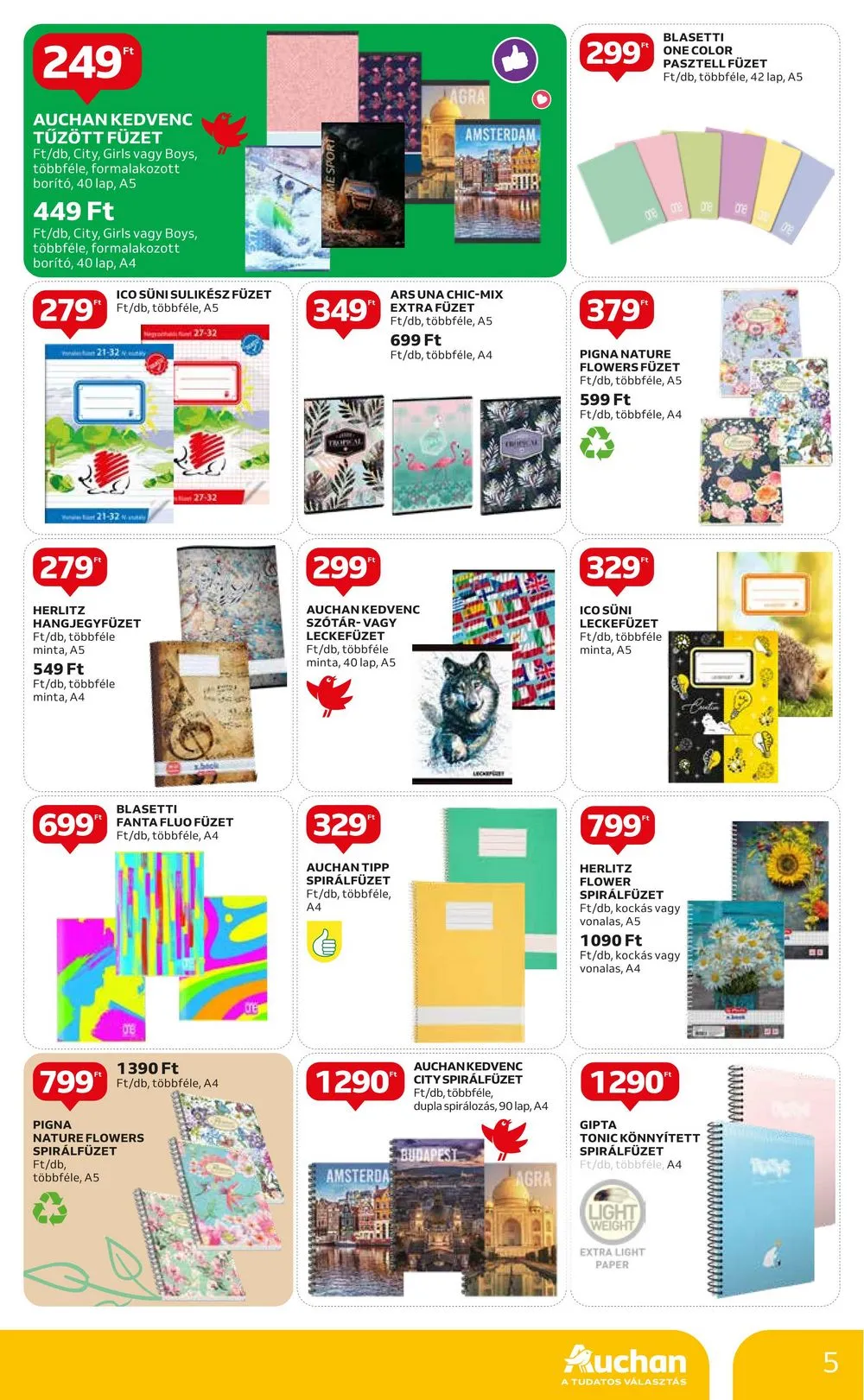 Auchan akciós újság Iskolakezdés 07.27–08.09 – 5. oldal