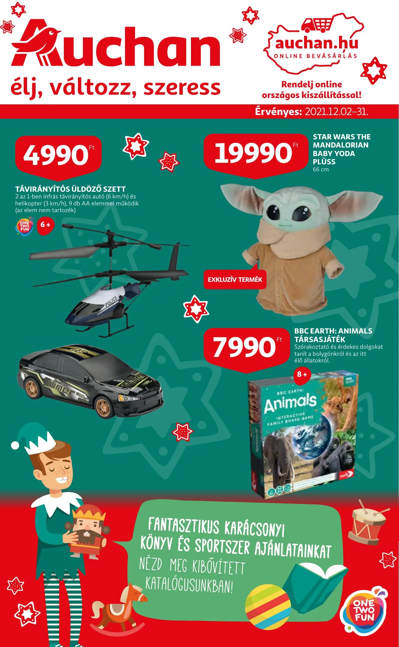 Auchan akciós újság Jatekkatalogus 12.02–12.31