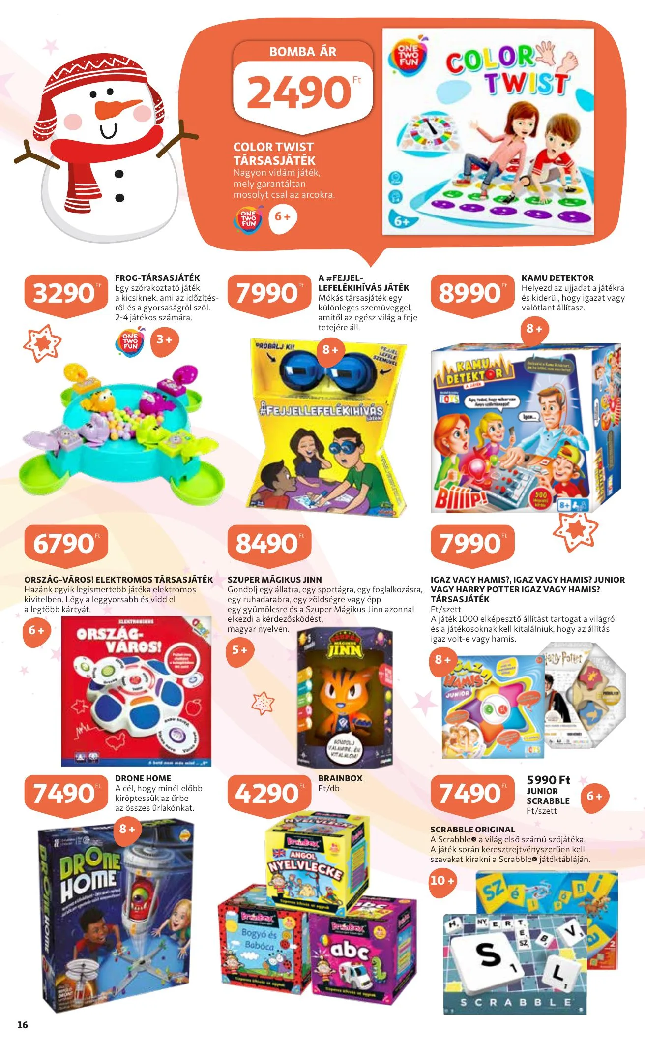 Auchan akciós újság Jatekkatalogus 12.02–12.31 – 16. oldal