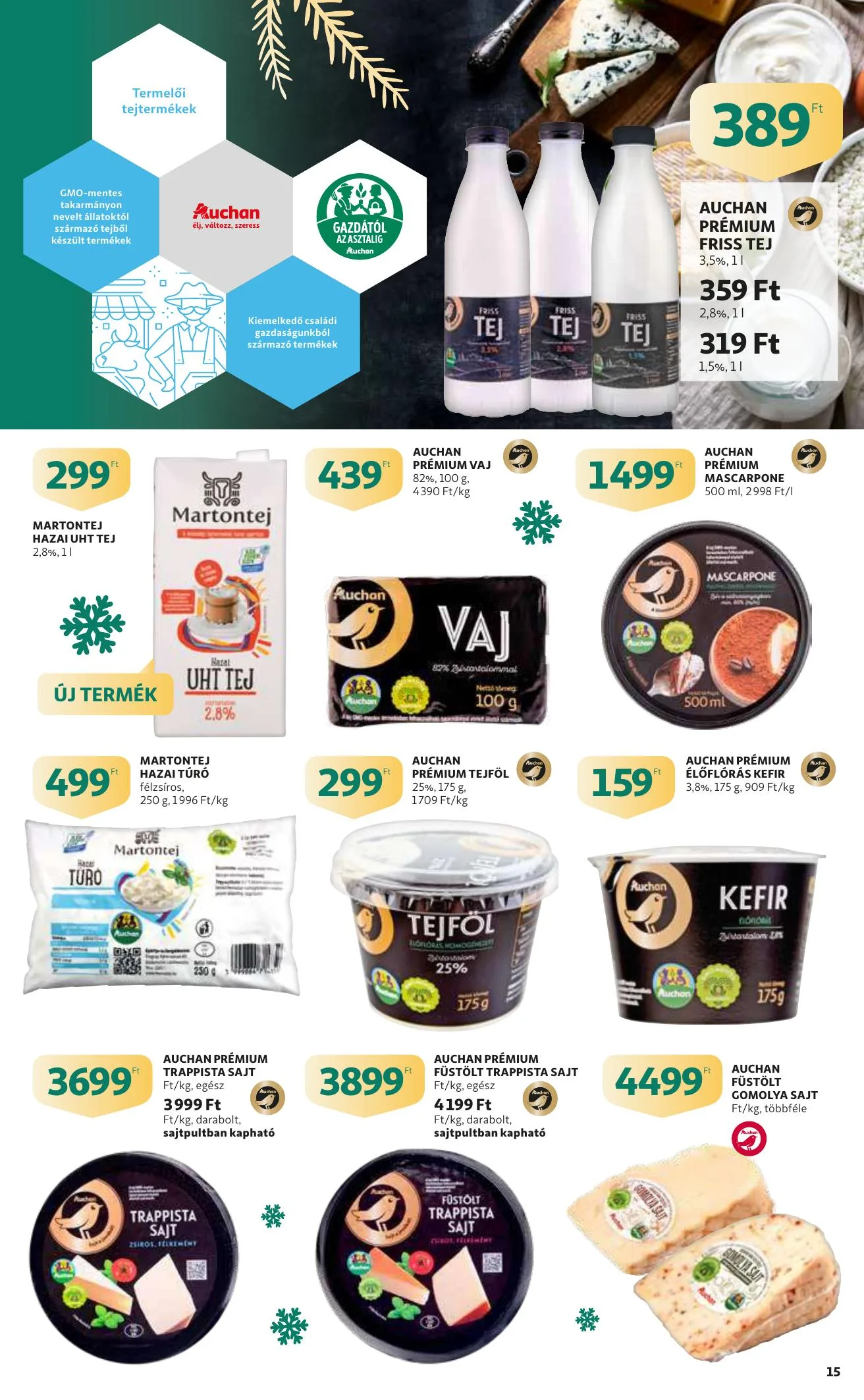 Auchan akciós újság Karacsony 12.09–12.24 – 15. oldal