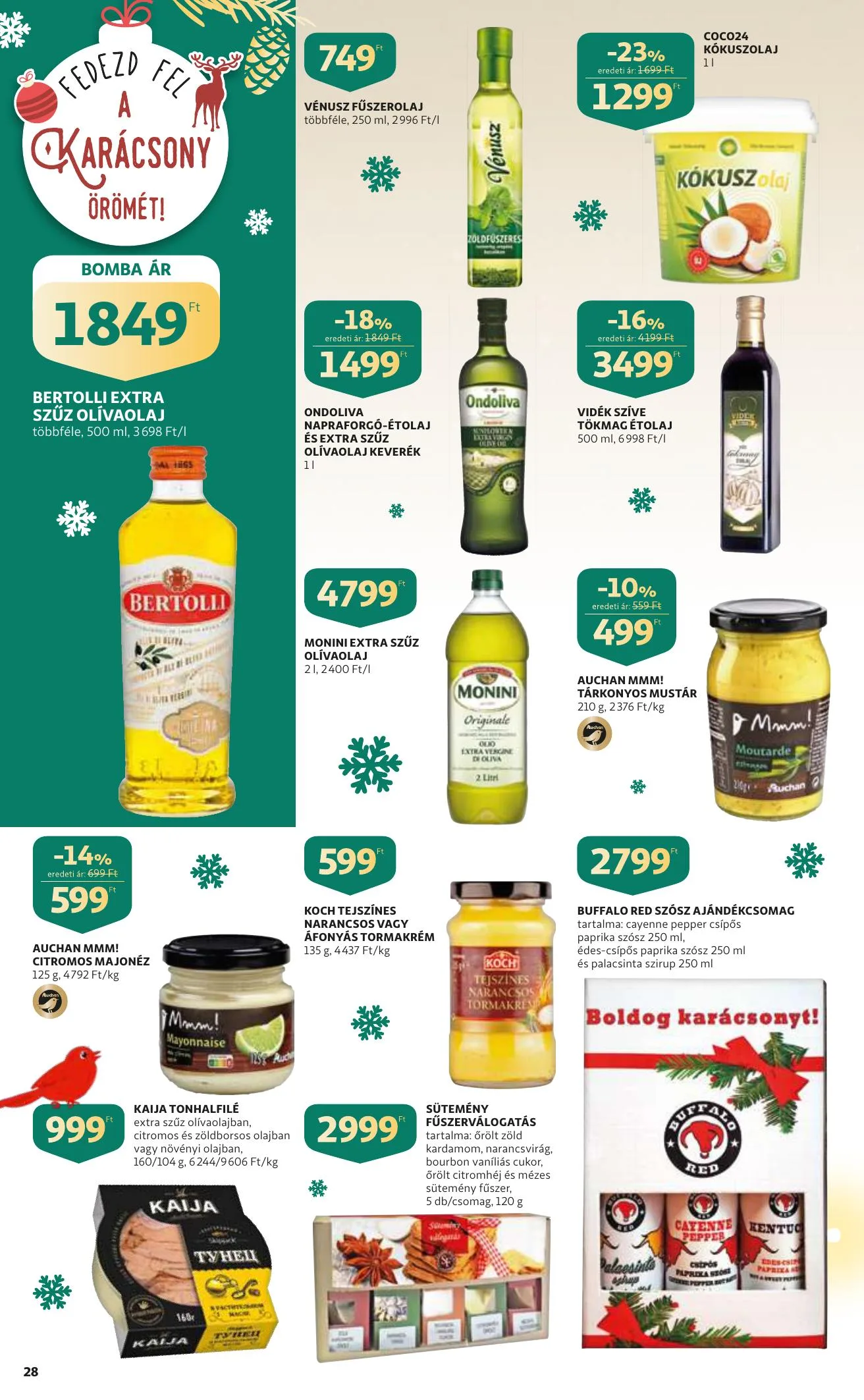 Auchan akciós újság Karacsony 12.09–12.24 – 28. oldal
