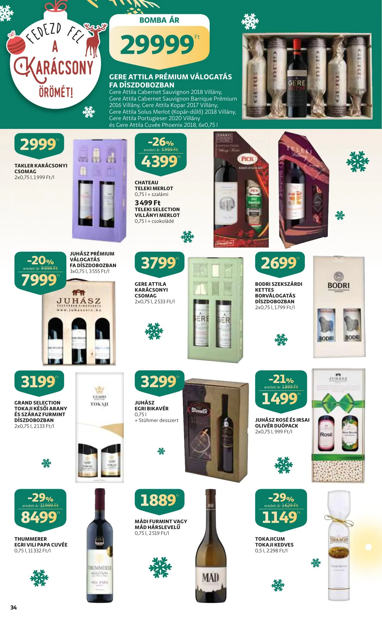 Auchan akciós újság Karacsony 12.09–12.24 – 34. oldal