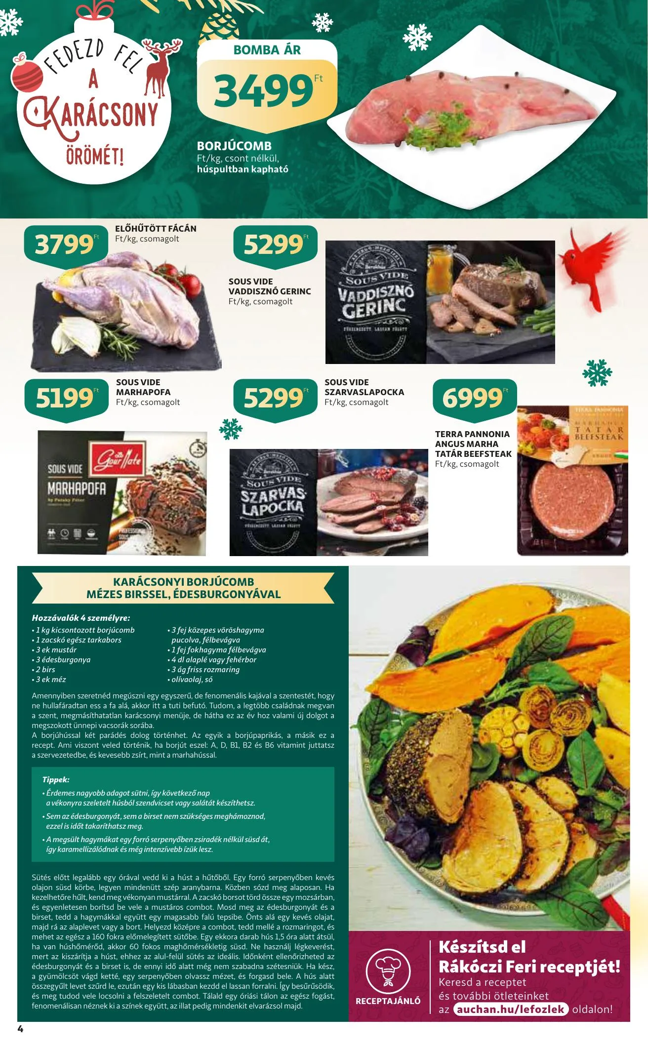 Auchan akciós újság Karacsony 12.09–12.24 – 4. oldal