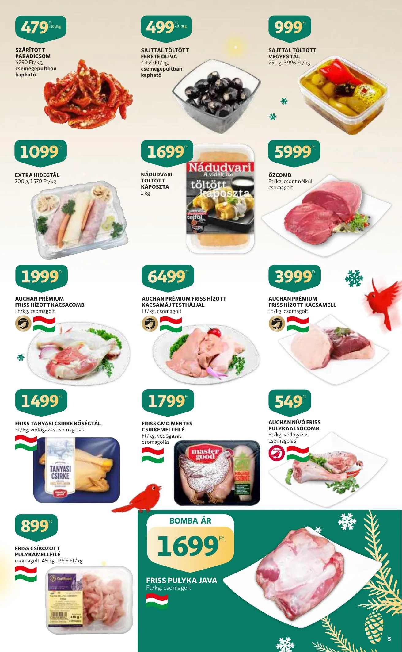 Auchan akciós újság Karacsony 12.09–12.24 – 5. oldal