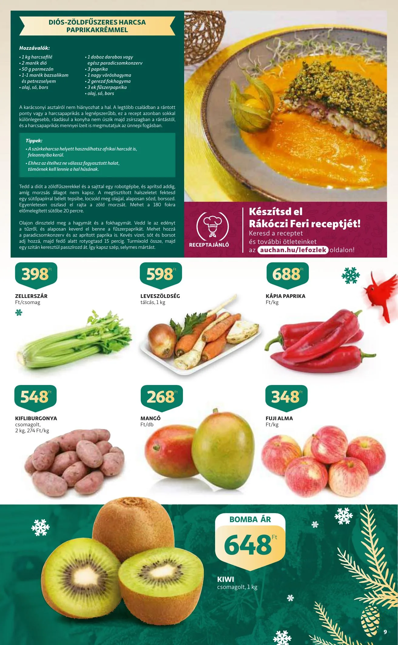 Auchan akciós újság Karacsony 12.09–12.24 – 9. oldal