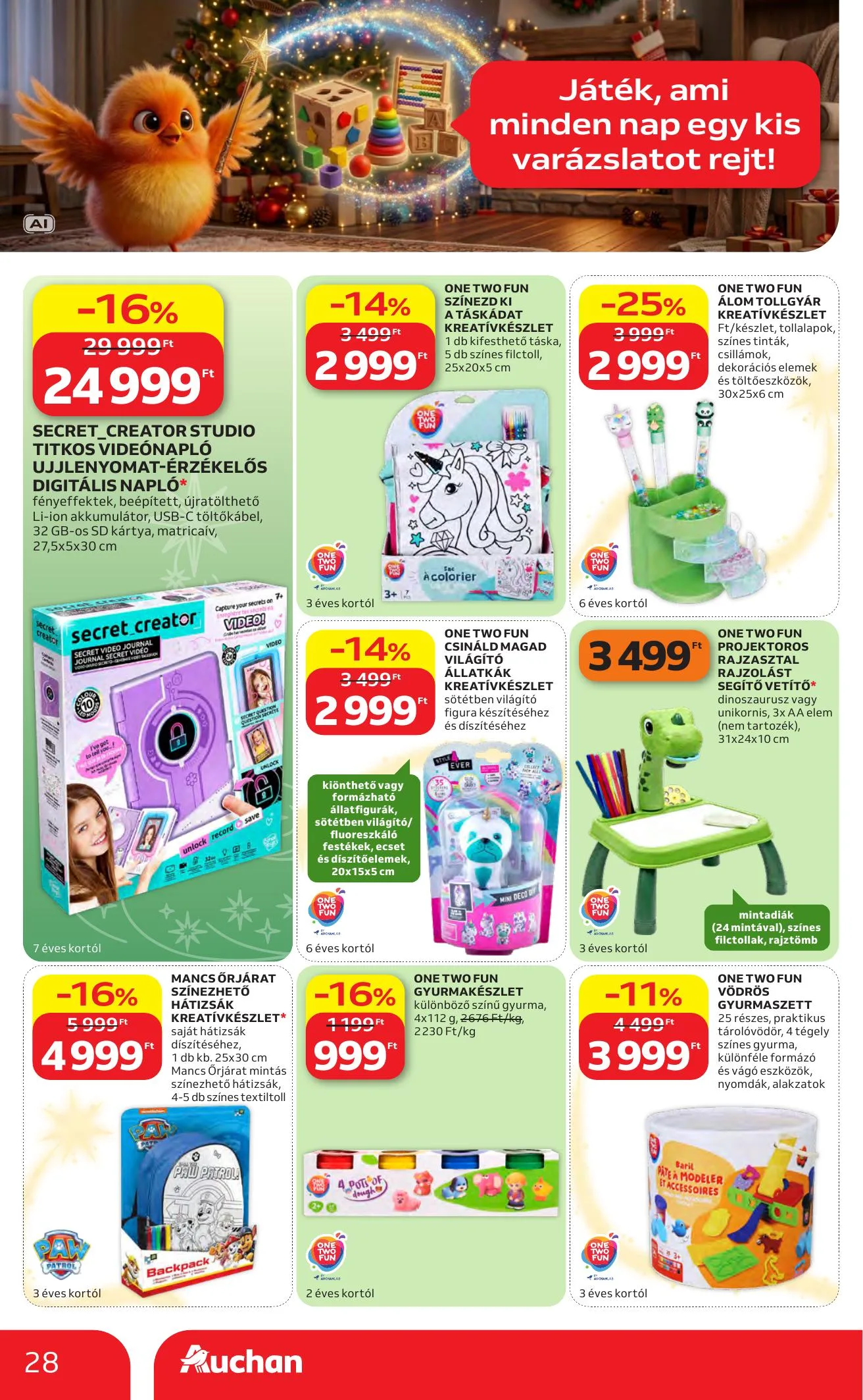 Auchan akciós újság Karácsonyi ajánlataink 10.22–11.25 – 28. oldal