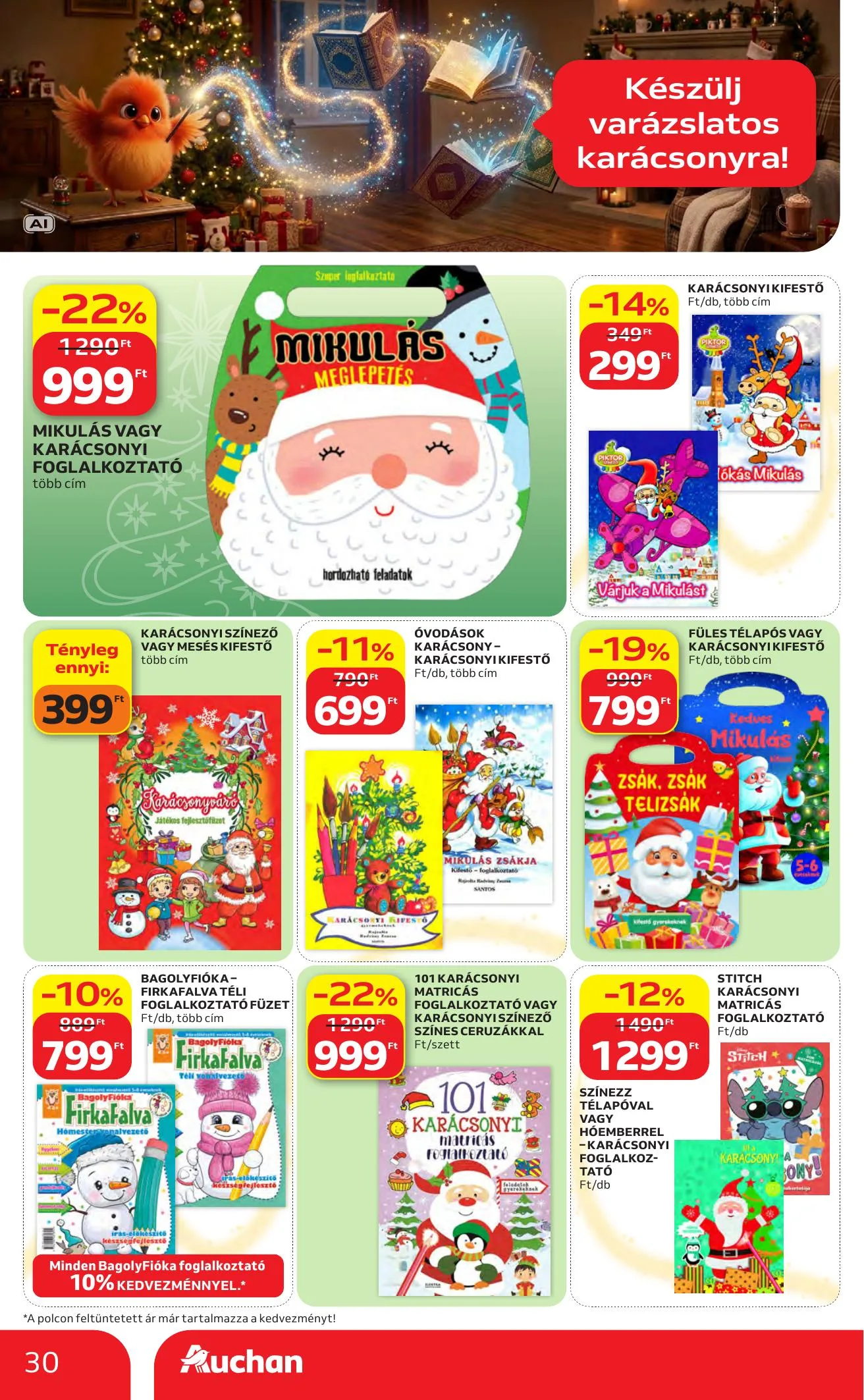 Auchan akciós újság Karácsonyi ajánlataink 10.22–11.25 – 30. oldal