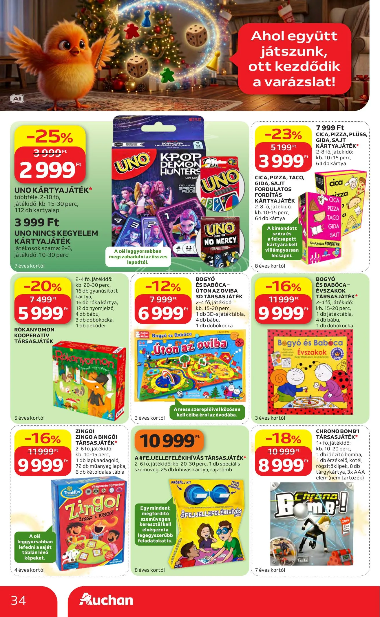Auchan akciós újság Karácsonyi ajánlataink 10.22–11.25 – 34. oldal