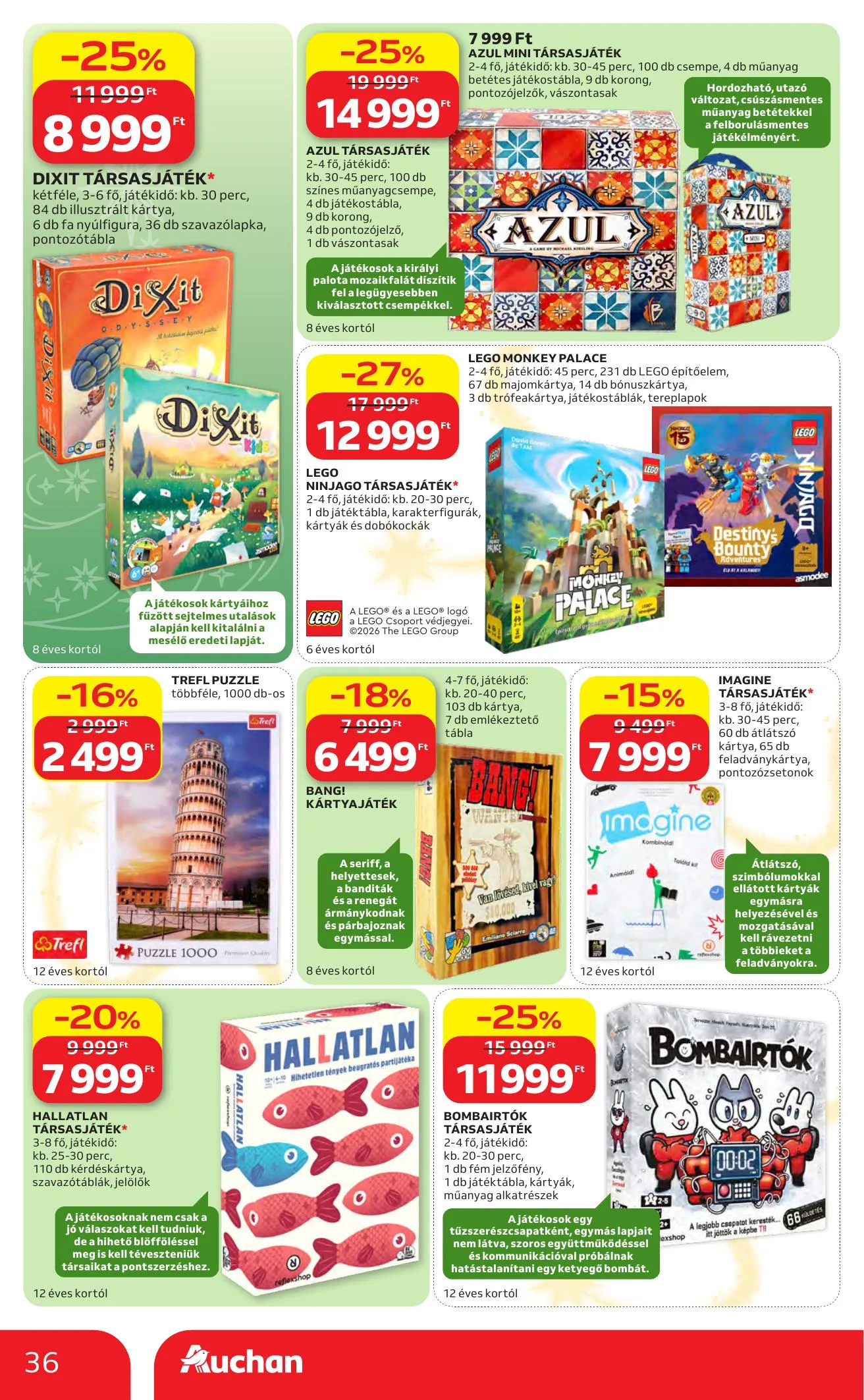 Auchan akciós újság Karácsonyi ajánlataink 10.22–11.25 – 36. oldal
