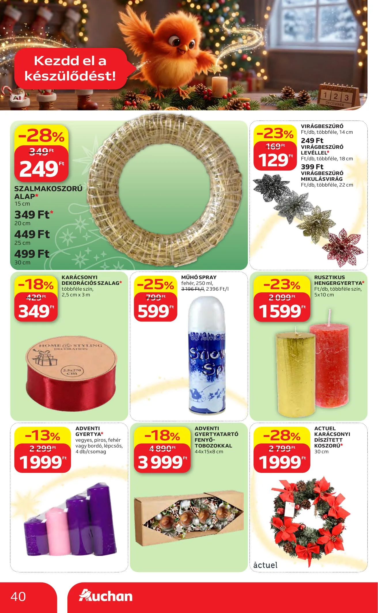 Auchan akciós újság Karácsonyi ajánlataink 10.22–11.25 – 40. oldal