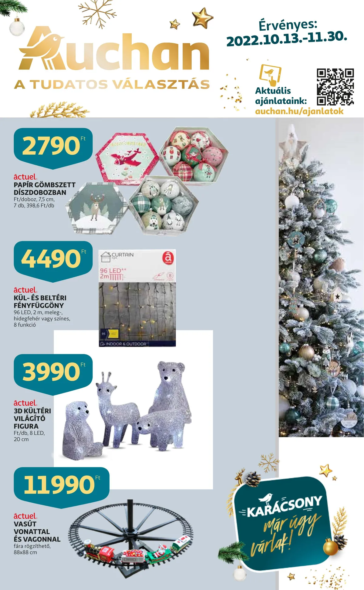 Auchan akciós újság Karácsonyi dekoracio 10.13–11.30