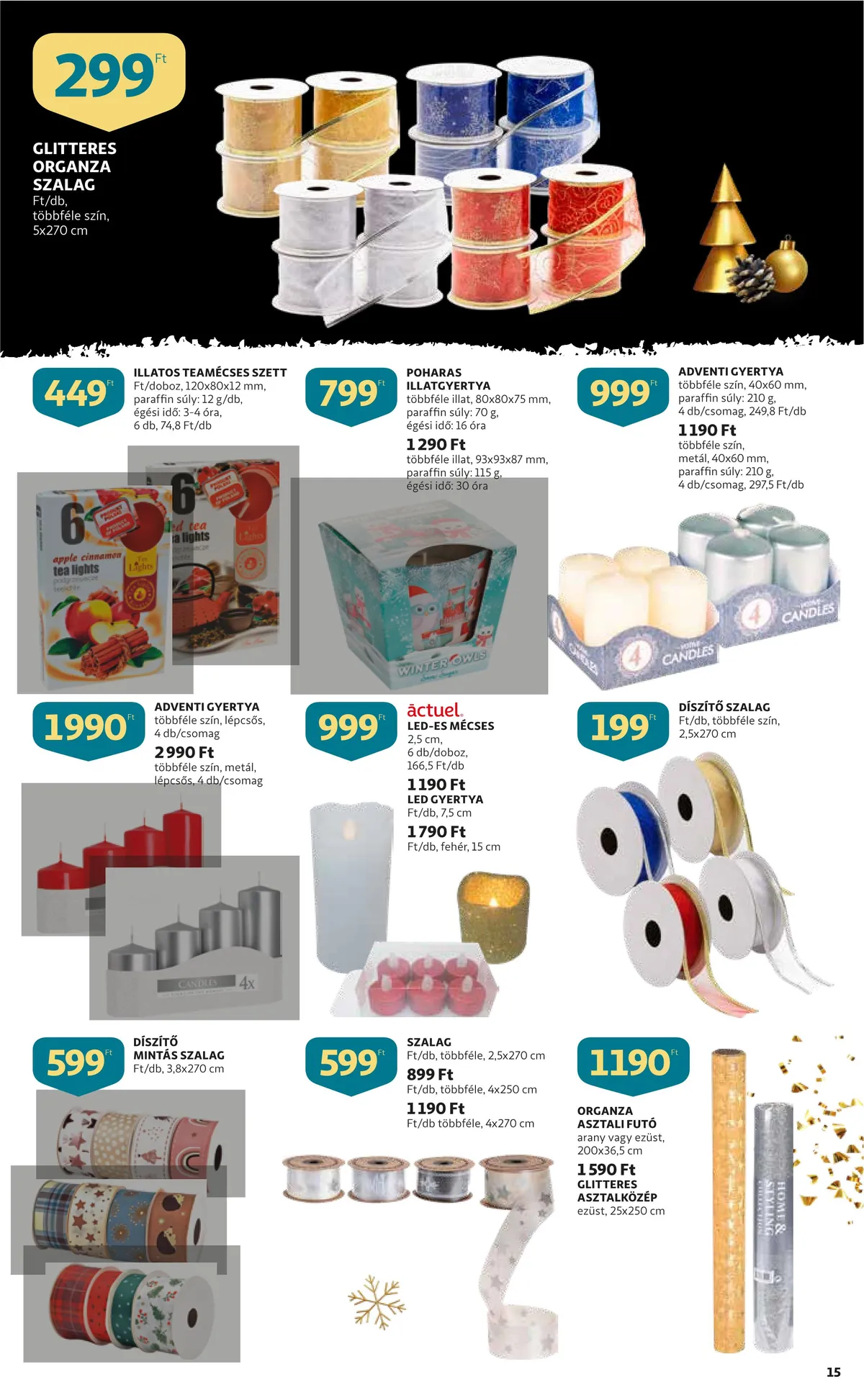Auchan akciós újság Karácsonyi dekoracio 10.13–11.30 – 15. oldal
