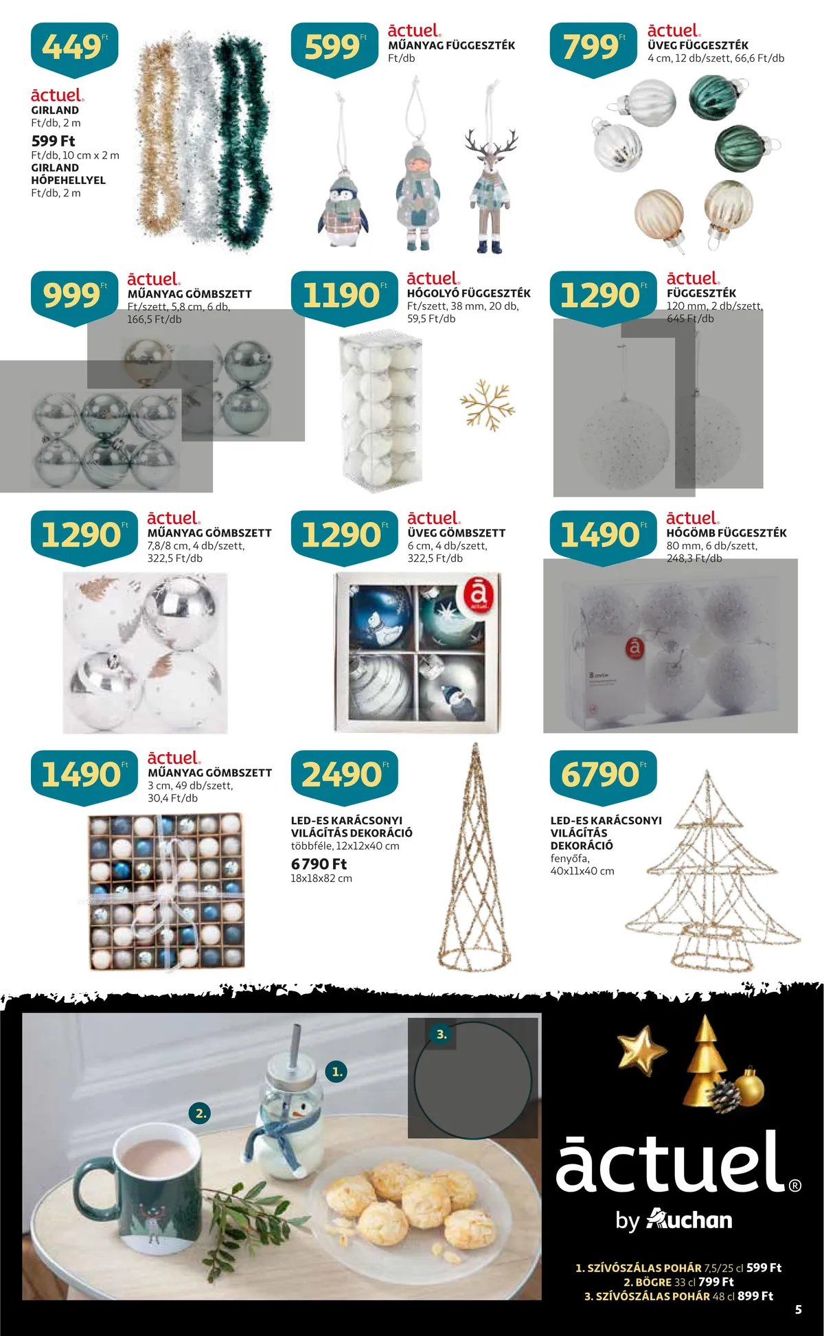 Auchan akciós újság Karácsonyi dekoracio 10.13–11.30 – 5. oldal