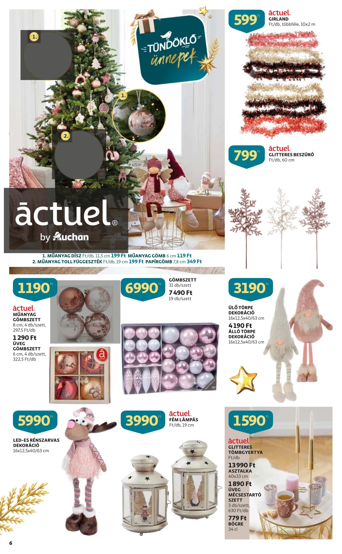 Auchan akciós újság Karácsonyi dekoracio 10.13–11.30 – 6. oldal