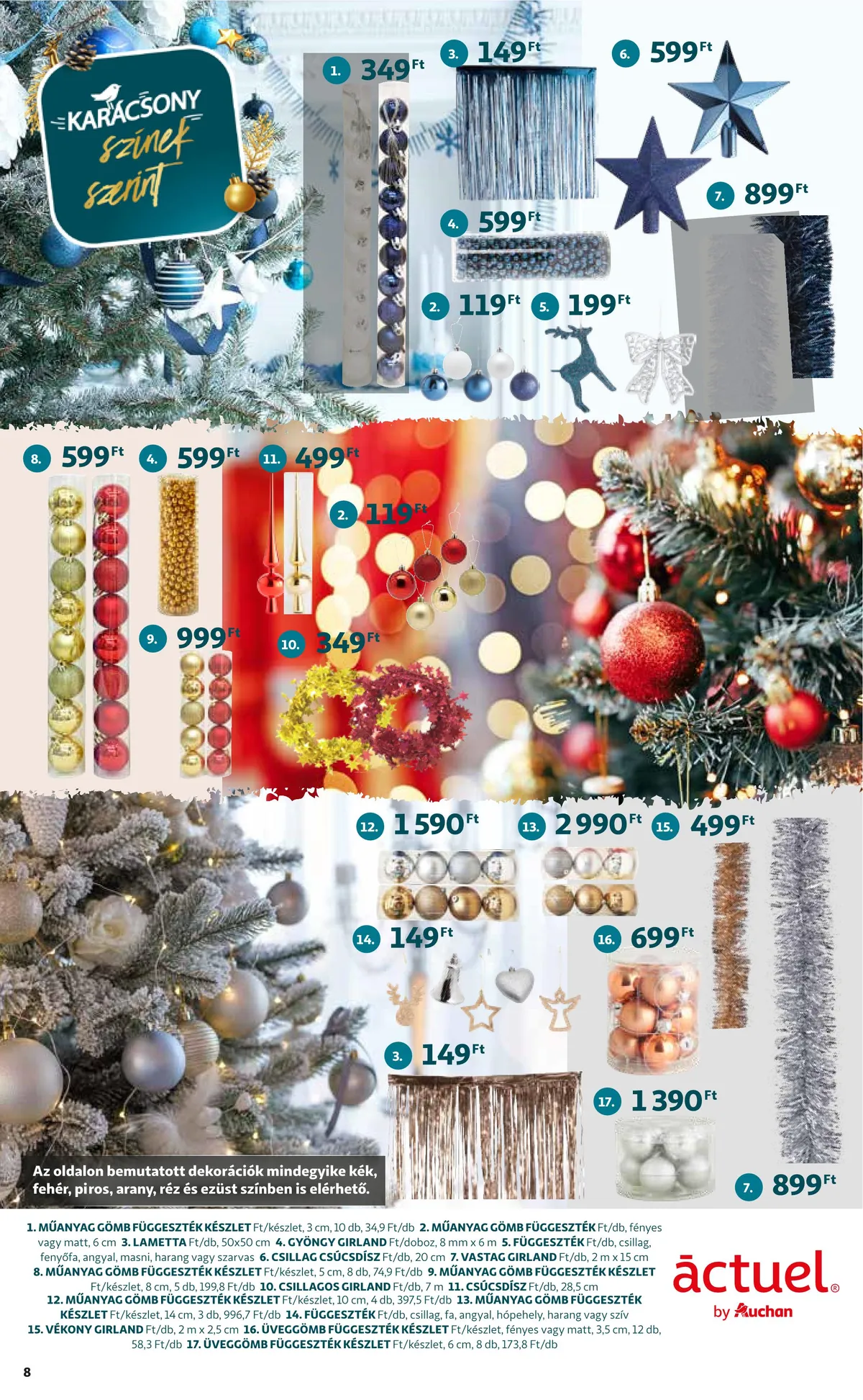 Auchan akciós újság Karácsonyi dekoracio 10.13–11.30 – 8. oldal