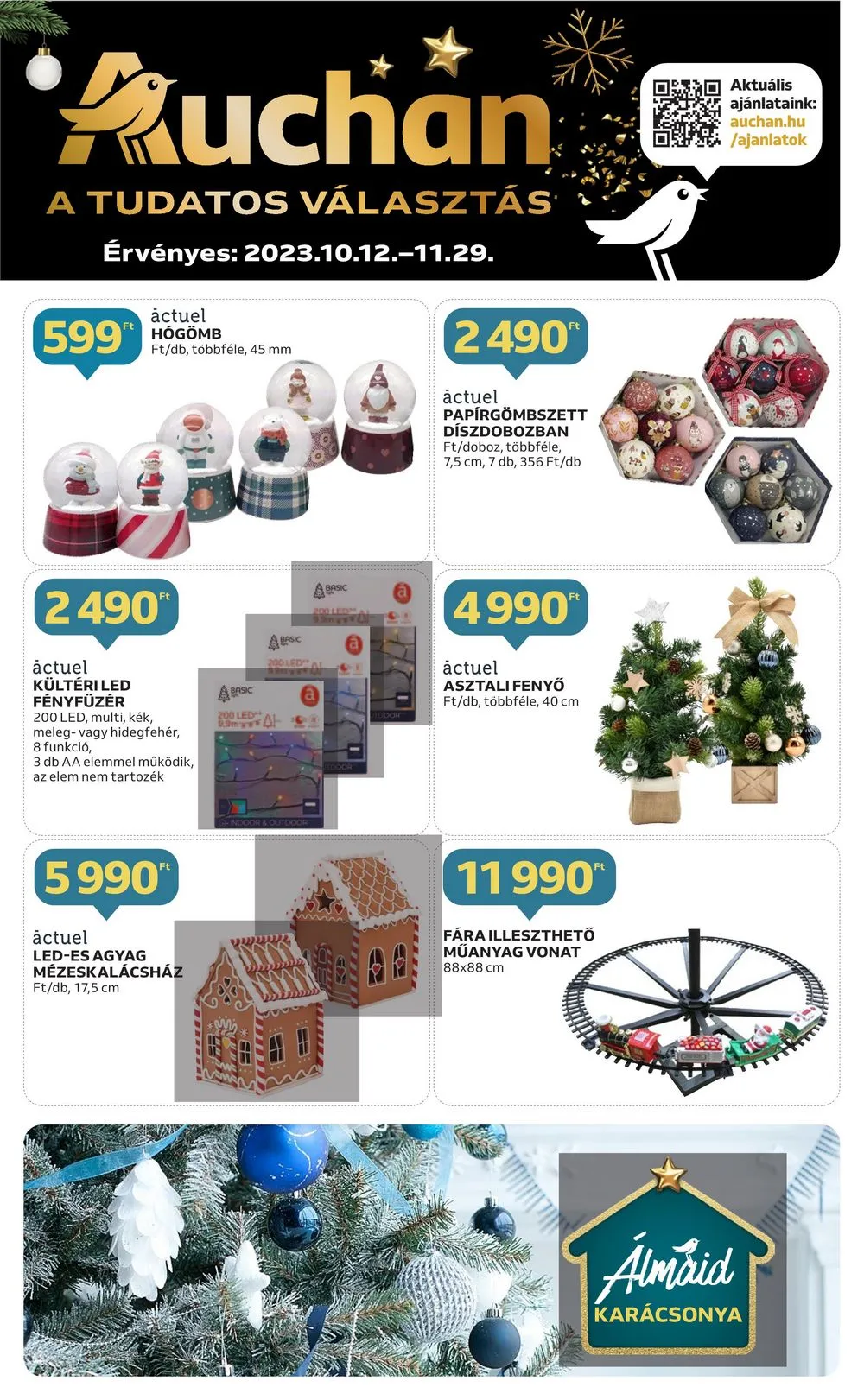 Auchan akciós újság Karácsonyi dekoracio 10.12–11.29