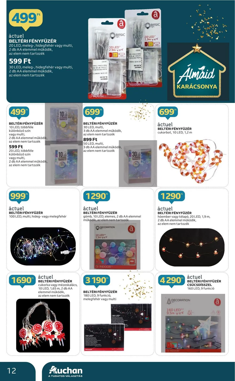 Auchan akciós újság Karácsonyi dekoracio 10.12–11.29 – 12. oldal