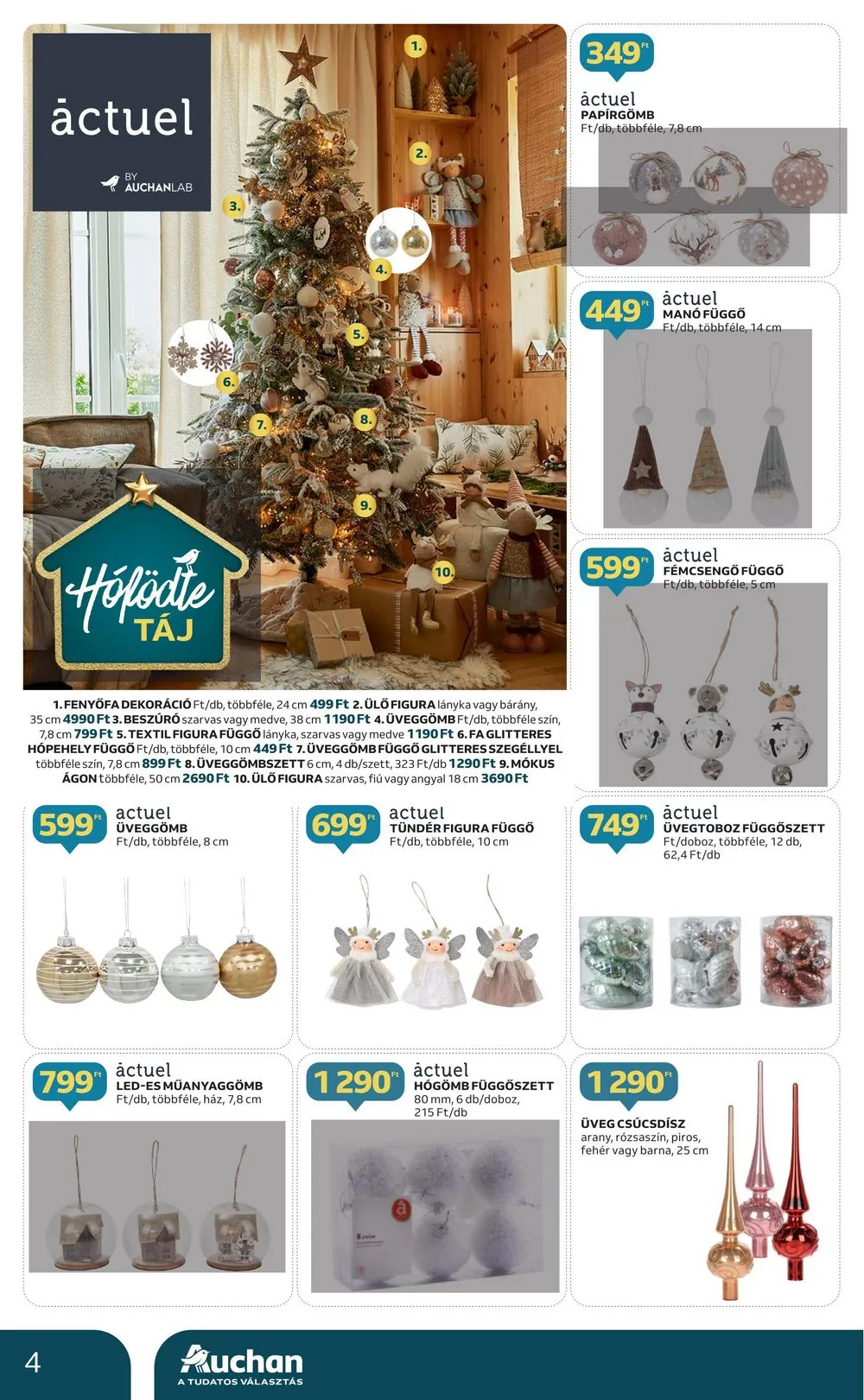 Auchan akciós újság Karácsonyi dekoracio 10.12–11.29 – 4. oldal