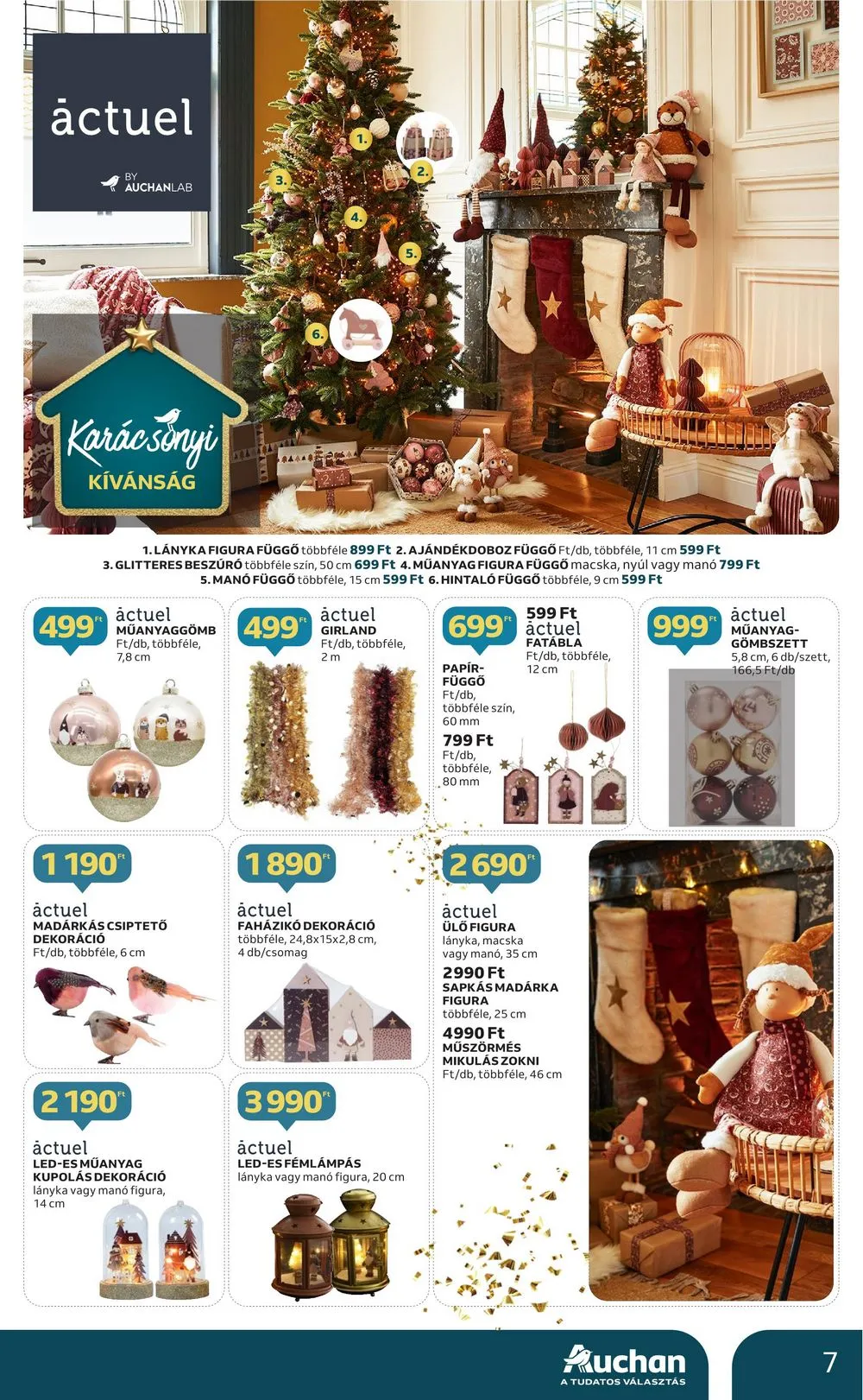 Auchan akciós újság Karácsonyi dekoracio 10.12–11.29 – 7. oldal