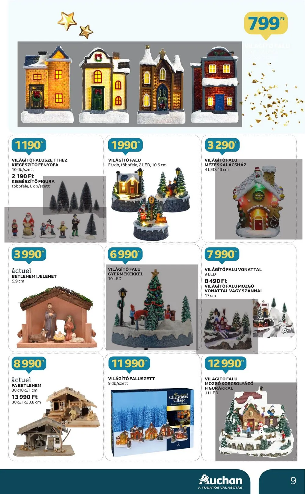 Auchan akciós újság Karácsonyi dekoracio 10.12–11.29 – 9. oldal