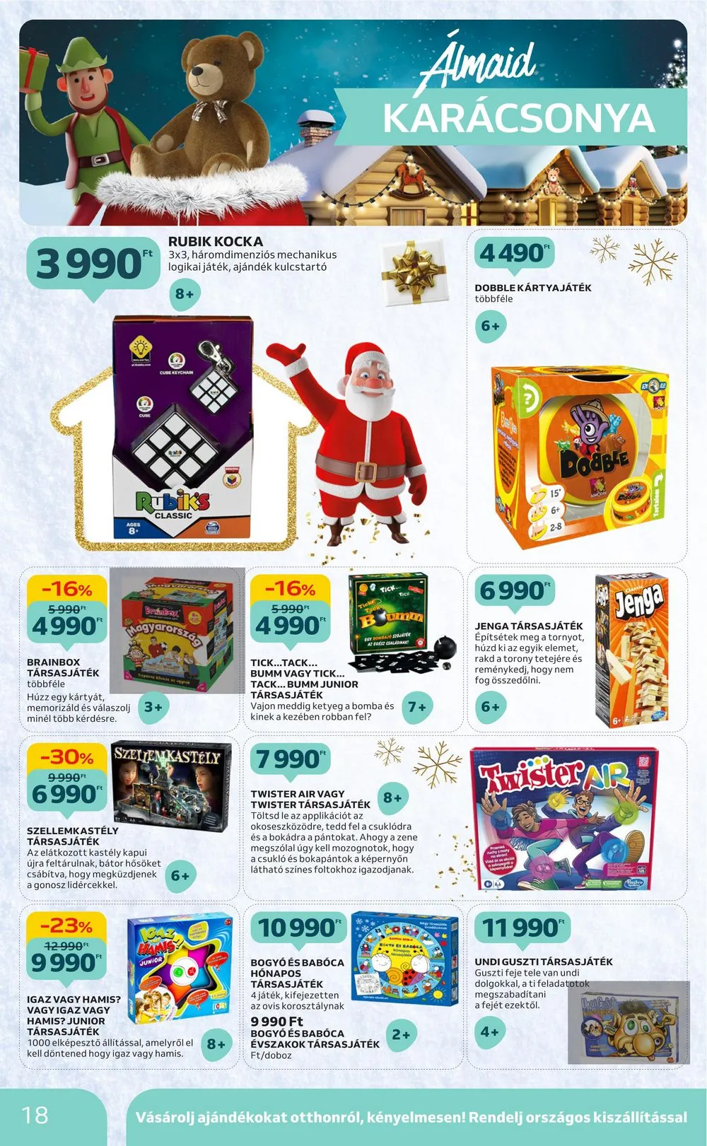 Auchan akciós újság Karácsonyi játékok 10.26–11.15 – 18. oldal