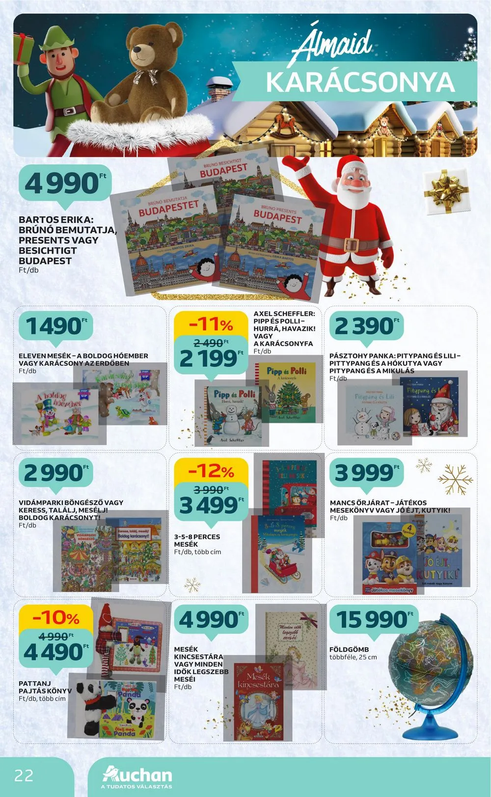 Auchan akciós újság Karácsonyi játékok 10.26–11.15 – 22. oldal
