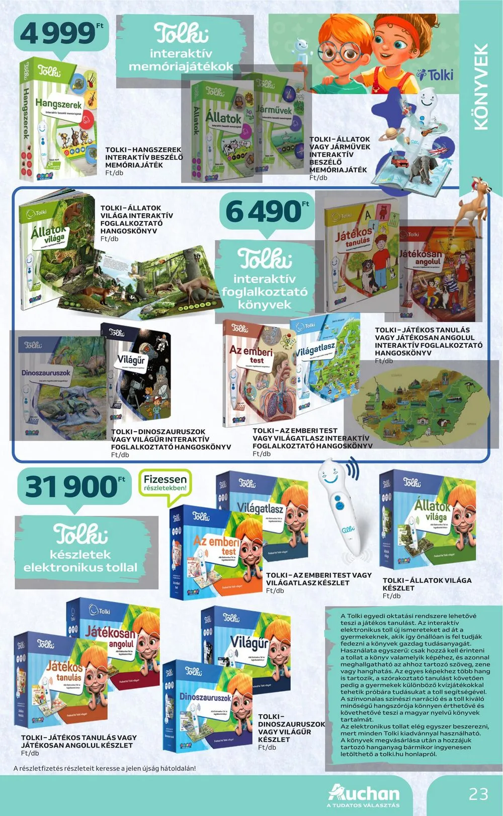 Auchan akciós újság Karácsonyi játékok 10.26–11.15 – 23. oldal