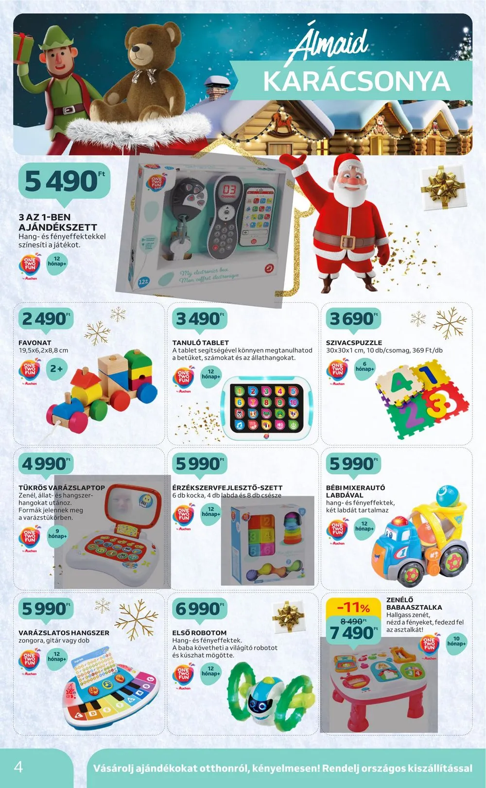 Auchan akciós újság Karácsonyi játékok 10.26–11.15 – 4. oldal