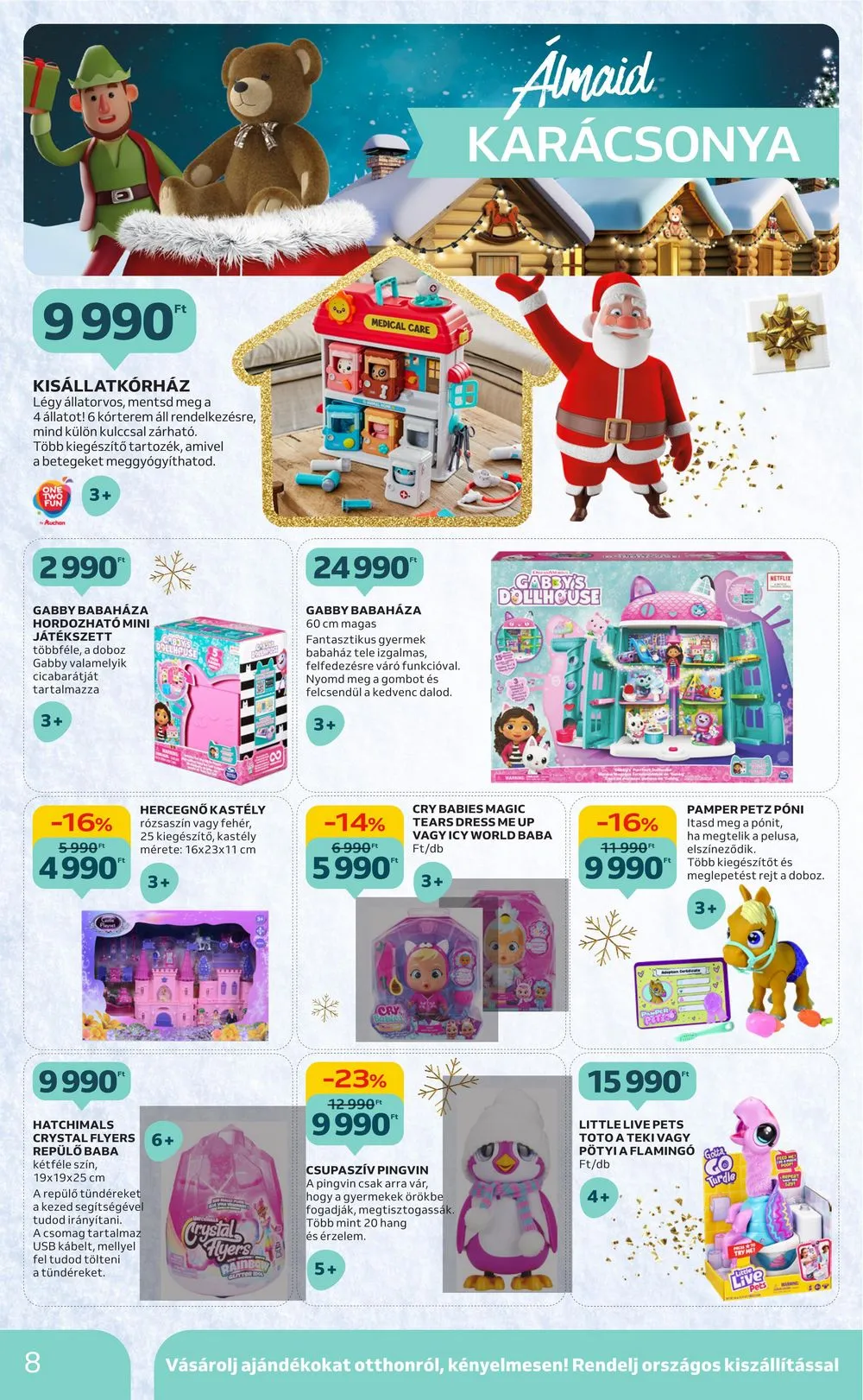 Auchan akciós újság Karácsonyi játékok 10.26–11.15 – 8. oldal