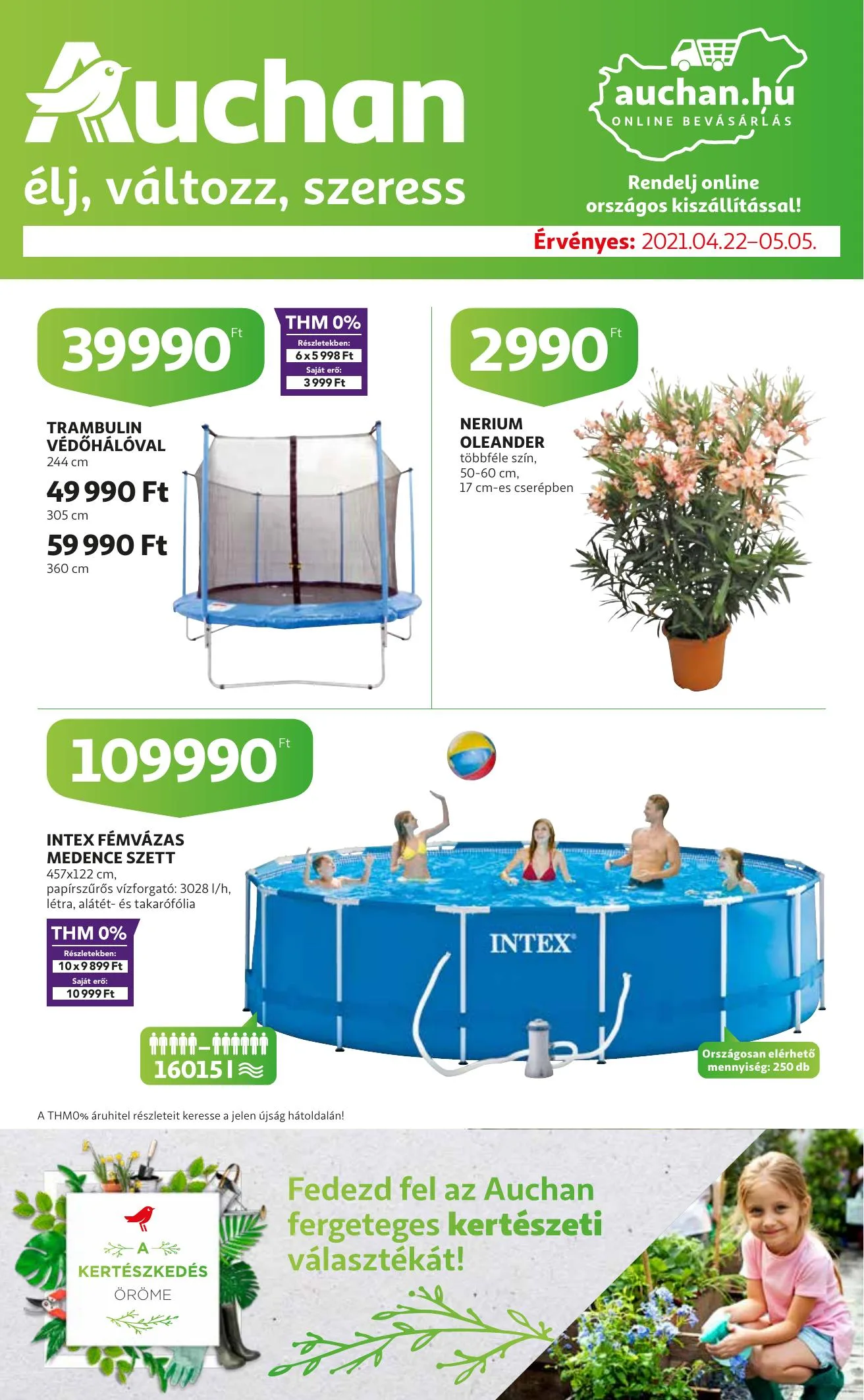 Auchan akciós újság Kert katalógus 04.22–05.05