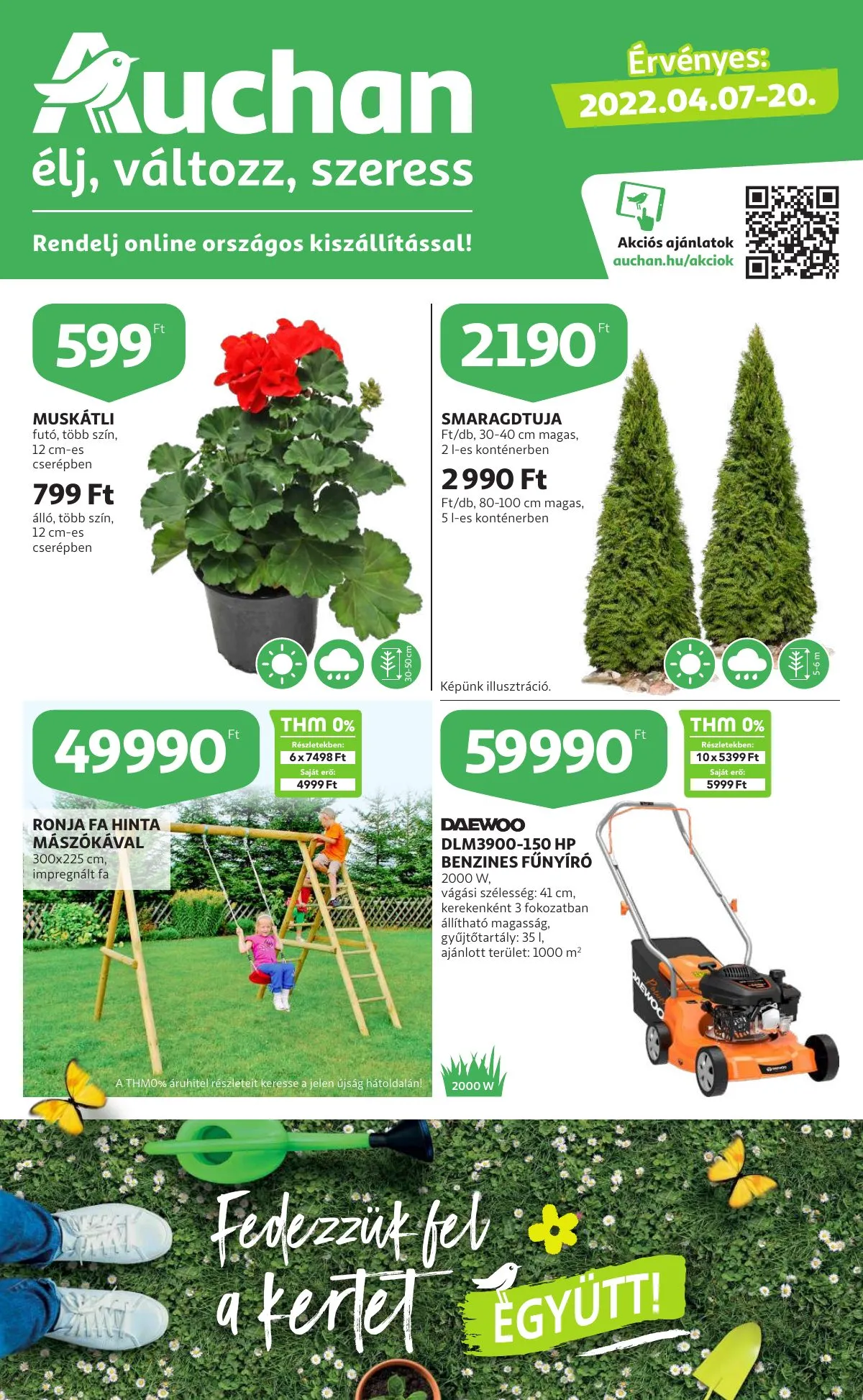 Auchan akciós újság Kert 04.07–04.20
