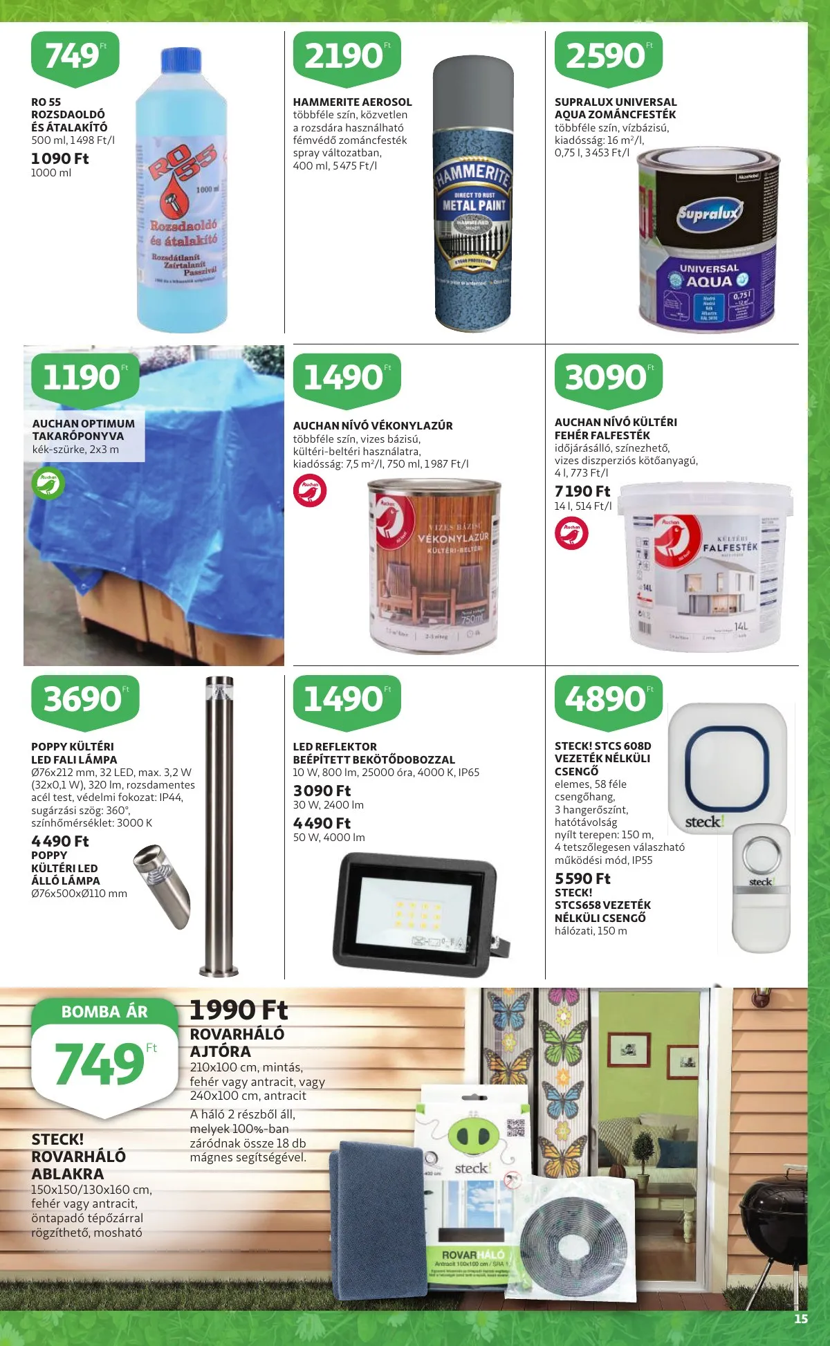 Auchan akciós újság Kert 04.07–04.20 – 15. oldal