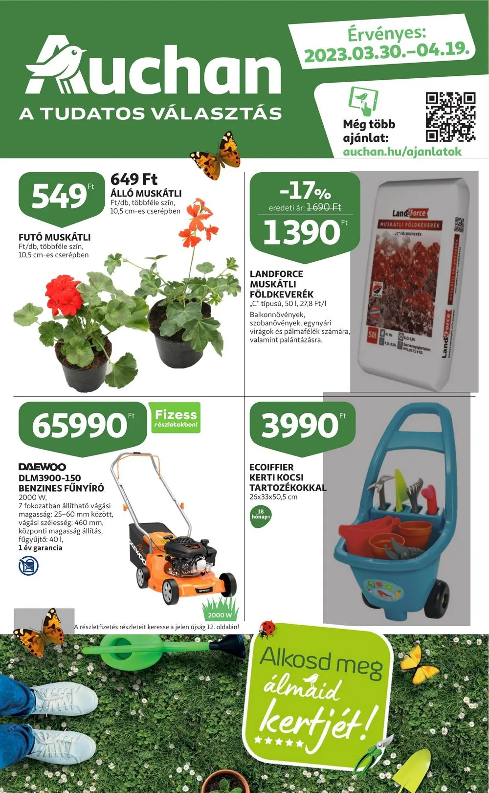 Auchan akciós újság Kerteszet 03.30–04.19