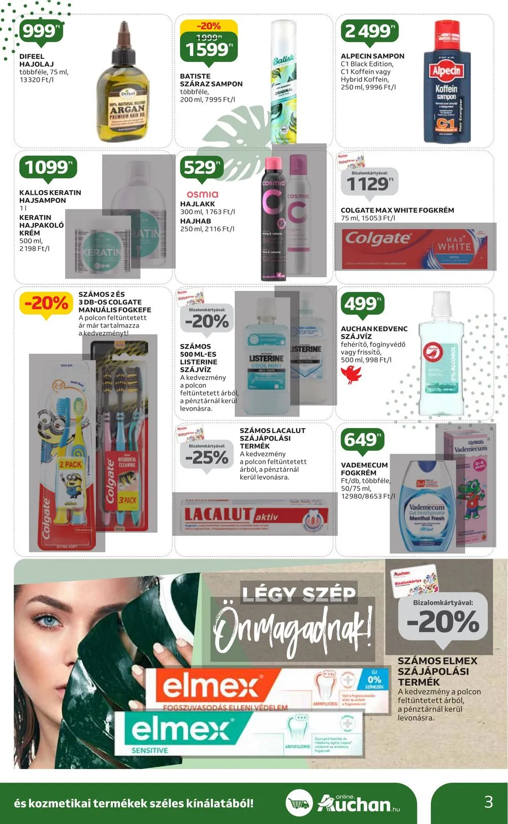 Auchan akciós újság Kozmetikai 07.06–07.19 – 3. oldal