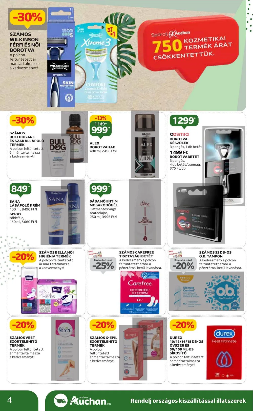Auchan akciós újság Kozmetikai 07.06–07.19 – 4. oldal