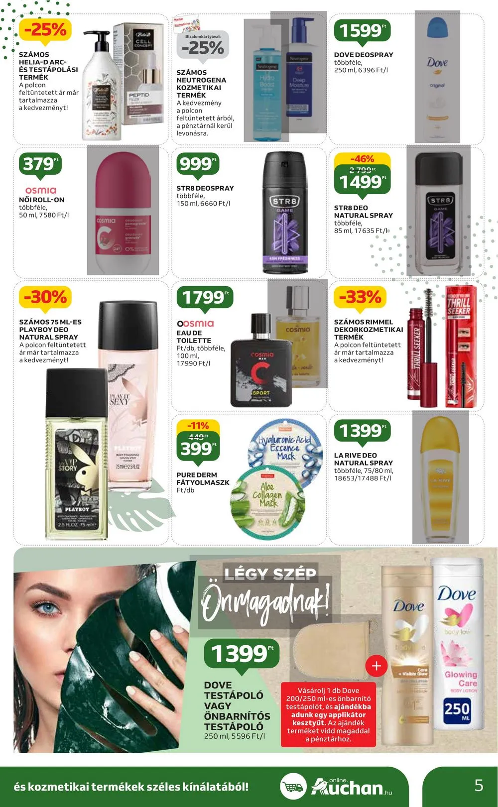 Auchan akciós újság Kozmetikai 07.06–07.19 – 5. oldal
