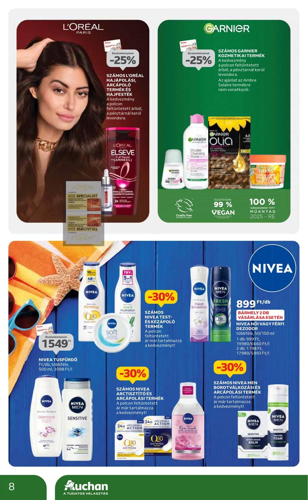 Auchan akciós újság Kozmetikai 07.06–07.19 – 8. oldal