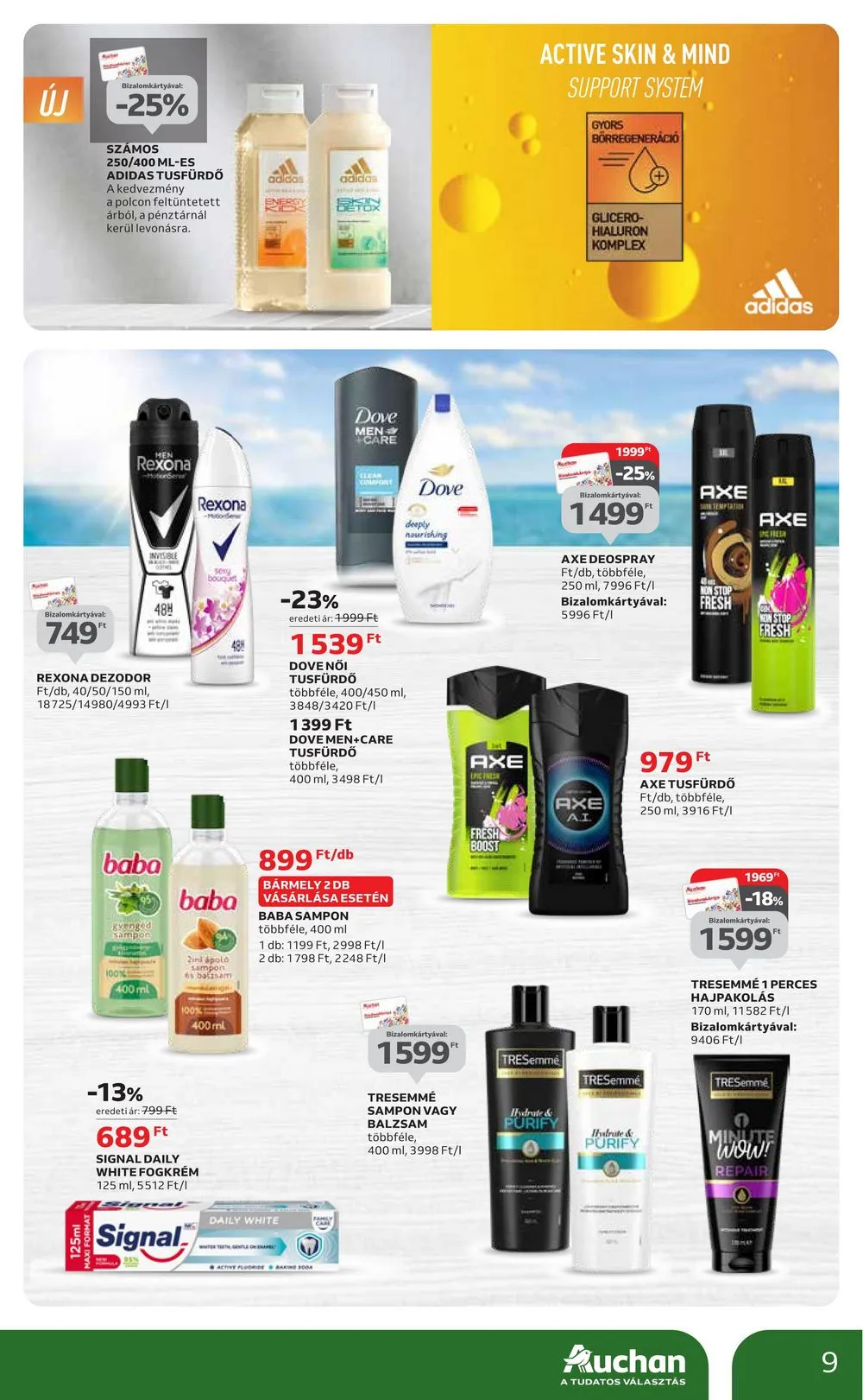 Auchan akciós újság Kozmetikai 07.06–07.19 – 9. oldal
