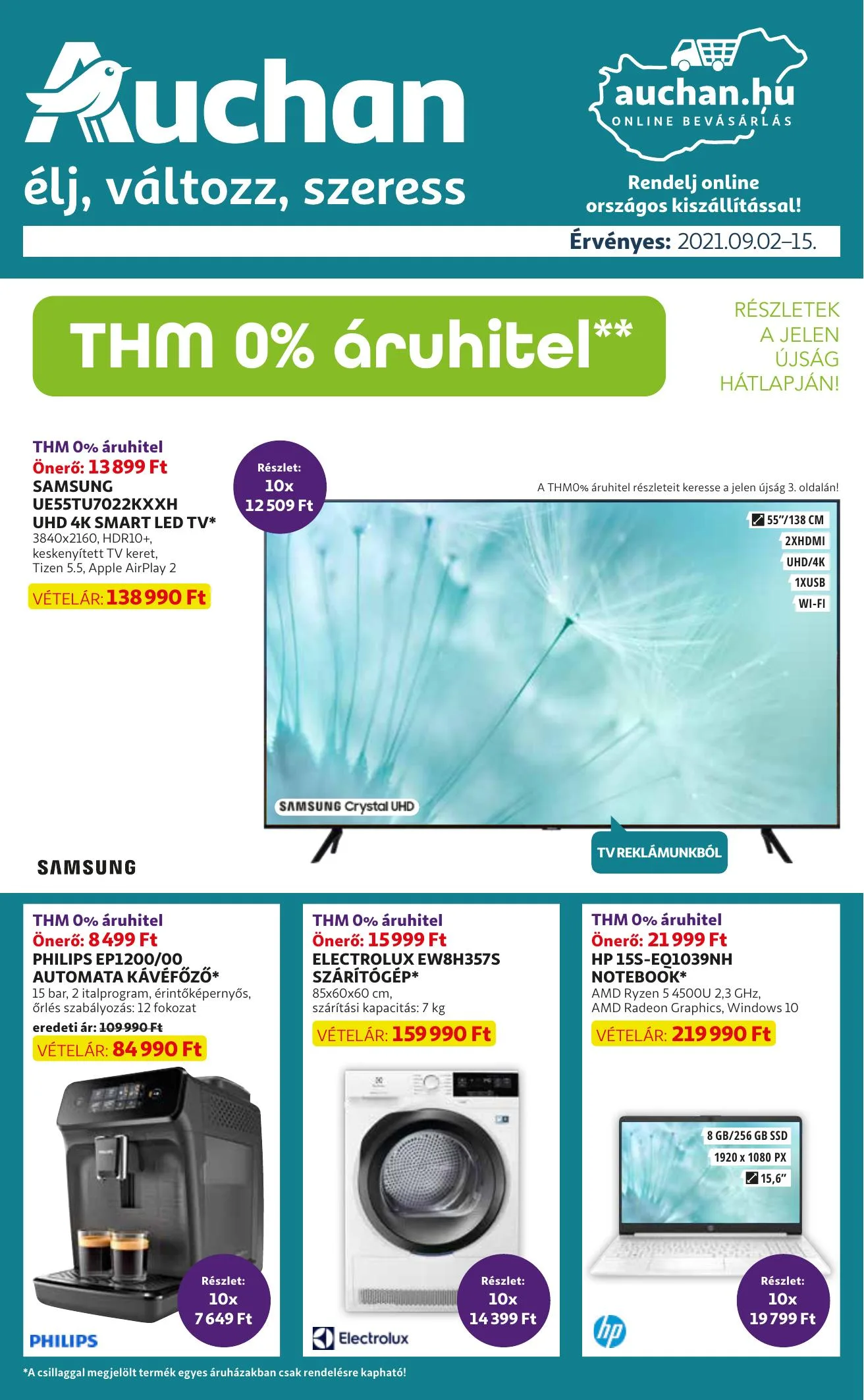 Auchan akciós újság Muszaki katalógus 09.02–09.15