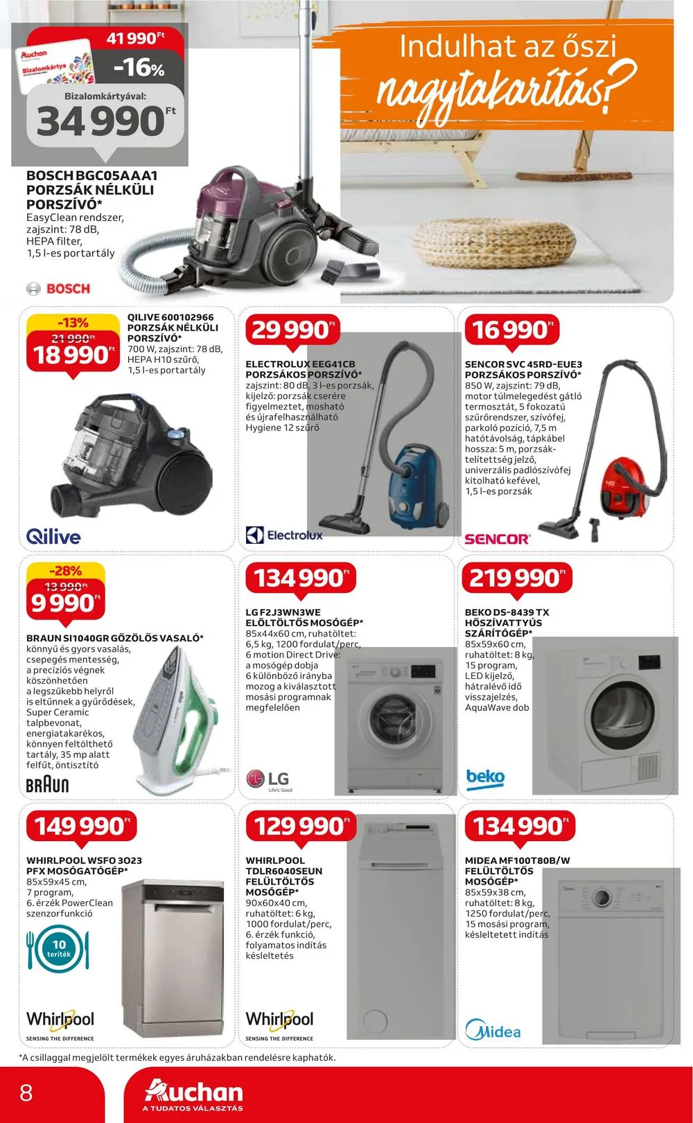 Auchan akciós újság Nagytakarítás 08.31–09.20 – 8. oldal