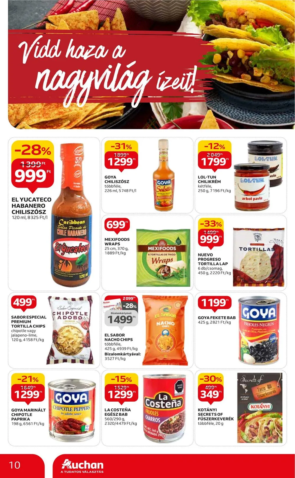 Auchan akciós újság Nemzetkozi konyha 09.28–10.11 – 10. oldal