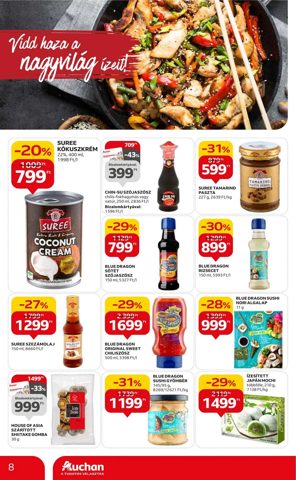 Auchan akciós újság Nemzetkozi konyha 09.28–10.11 – 8. oldal
