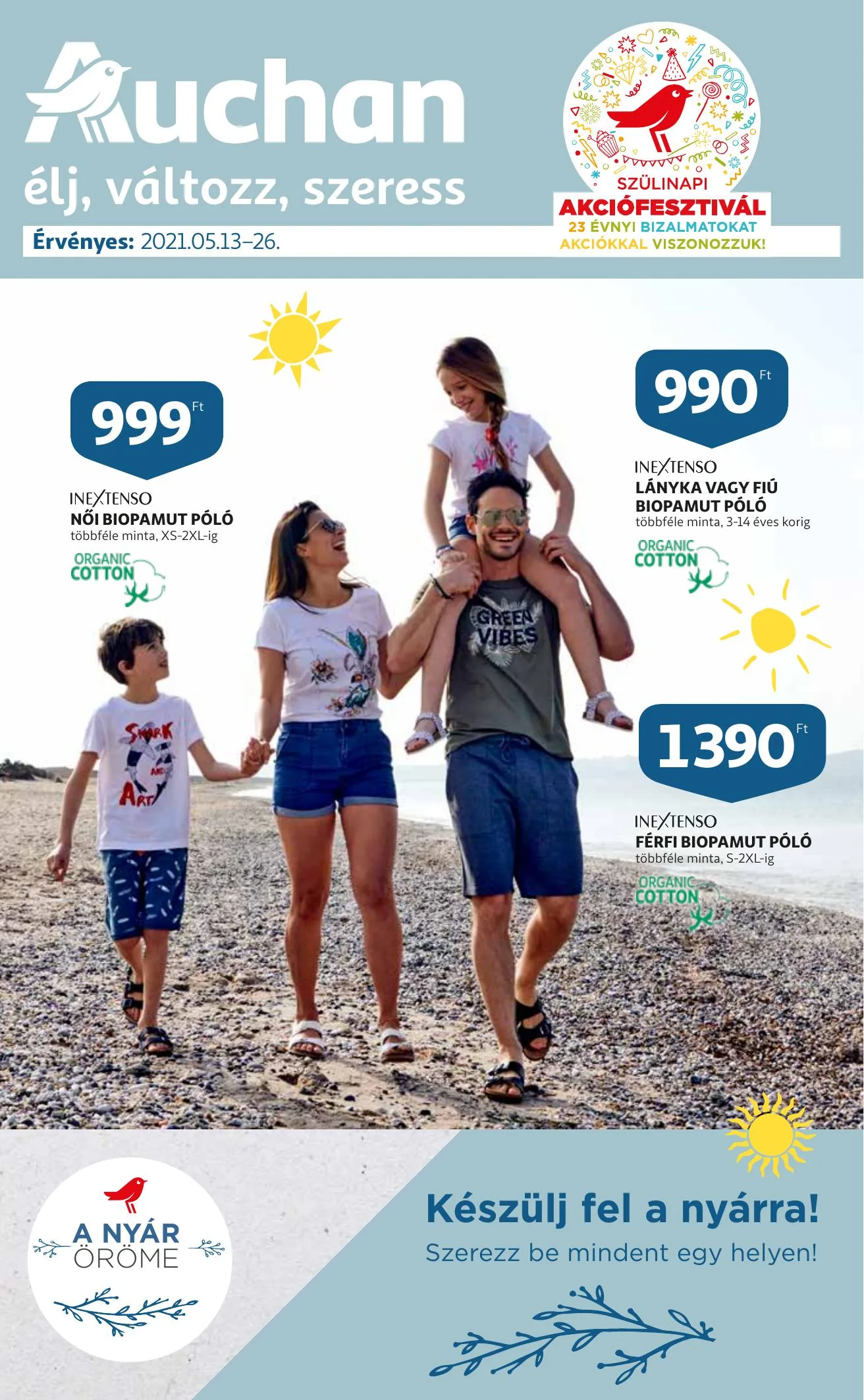 Auchan akciós újság Nyari katalógus 05.13–05.26
