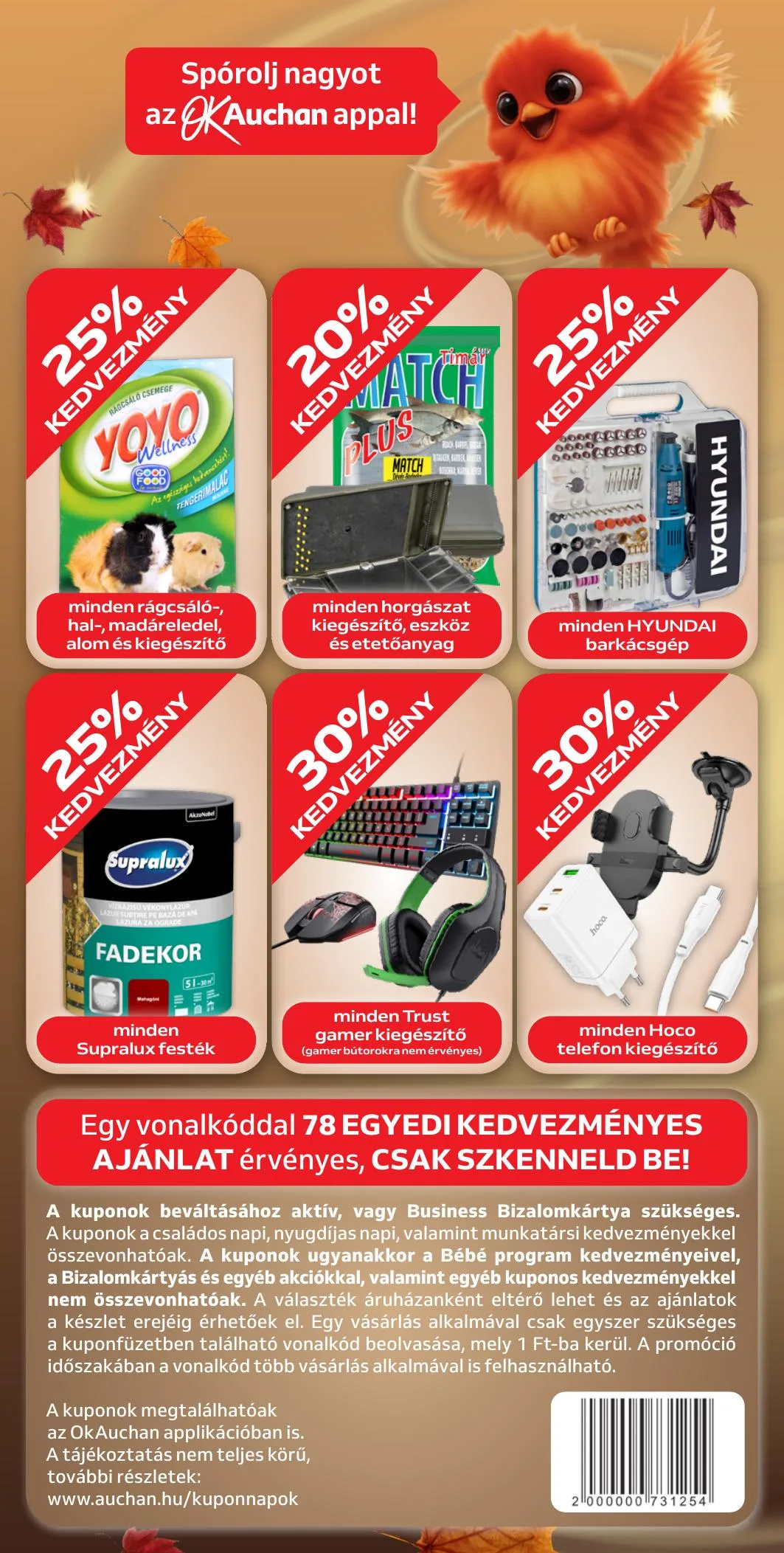 Auchan akciós újság Őszi Kuponnapok 10.01–10.11 – 8. oldal