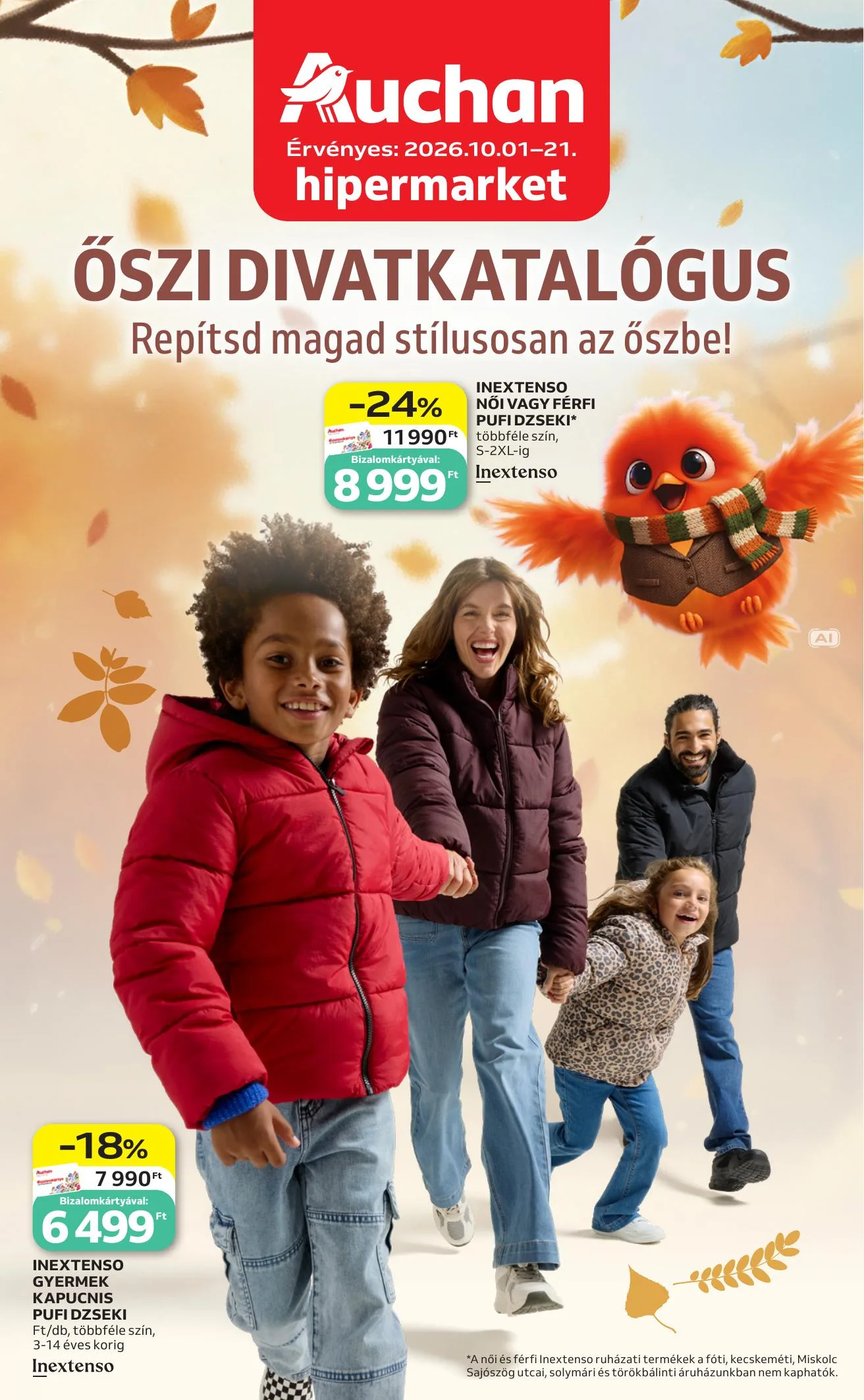 Auchan akciós újság Őszi Ruhazat 10.01–10.21