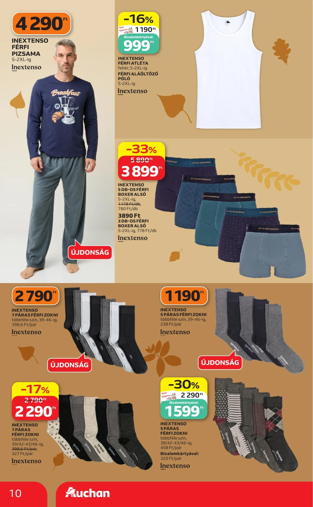 Auchan akciós újság Őszi Ruhazat 10.01–10.21 – 10. oldal