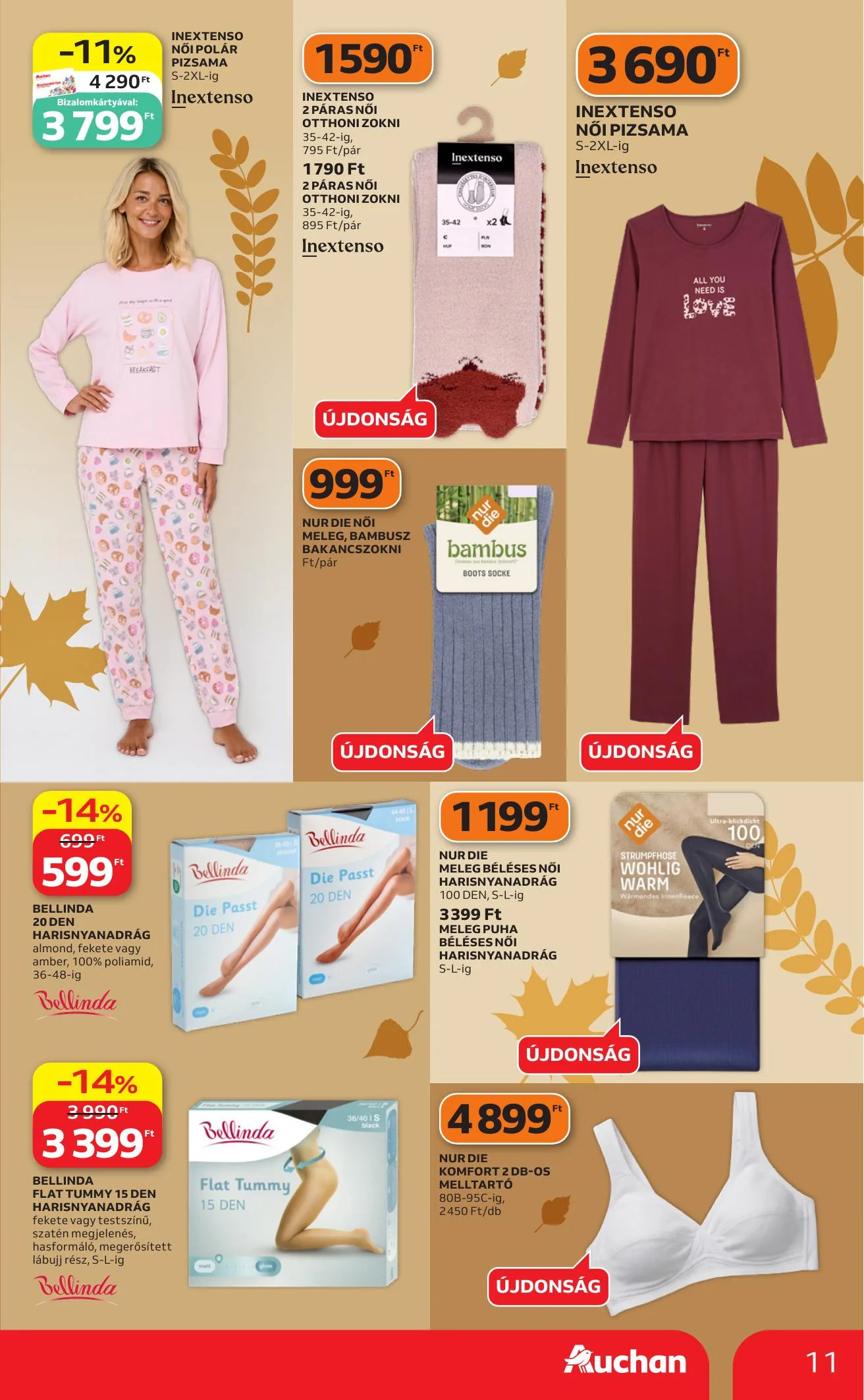 Auchan akciós újság Őszi Ruhazat 10.01–10.21 – 11. oldal