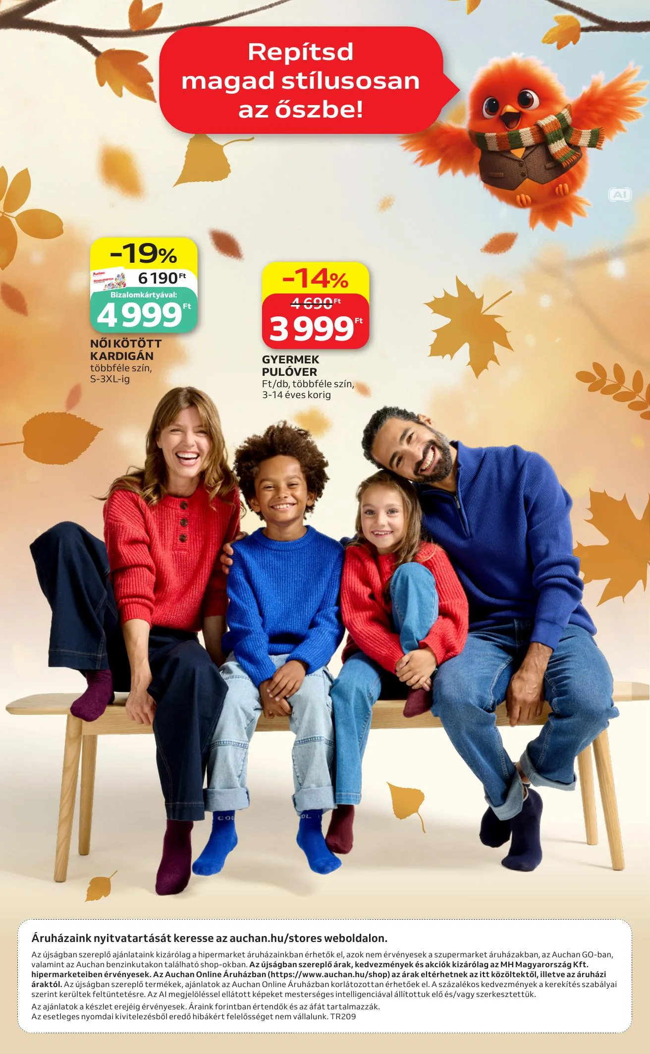 Auchan akciós újság Őszi Ruhazat 10.01–10.21 – 12. oldal