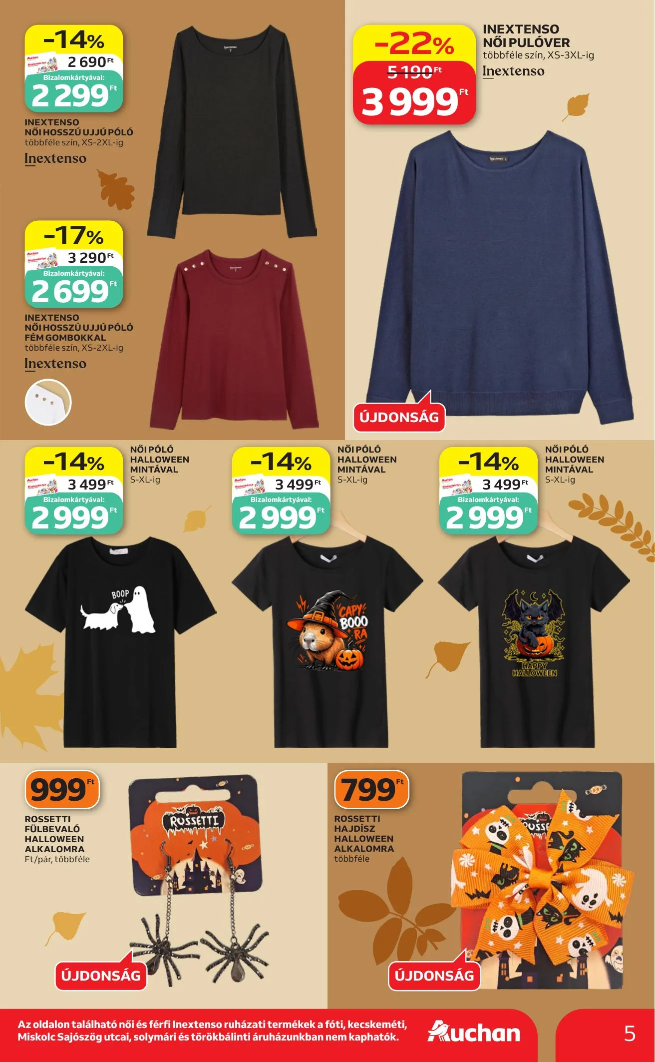 Auchan akciós újság Őszi Ruhazat 10.01–10.21 – 5. oldal